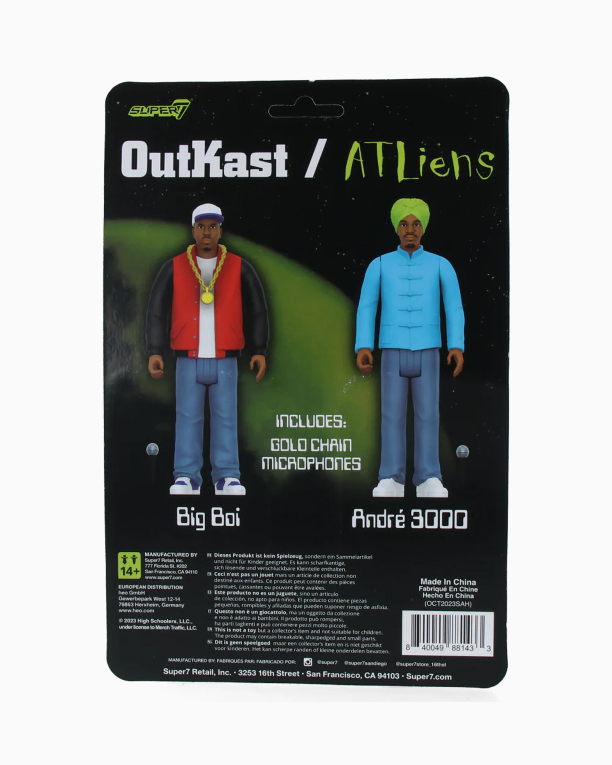 Art Toys Super7 ReAction Figure OutKast Aliens - S7MOUTKAL