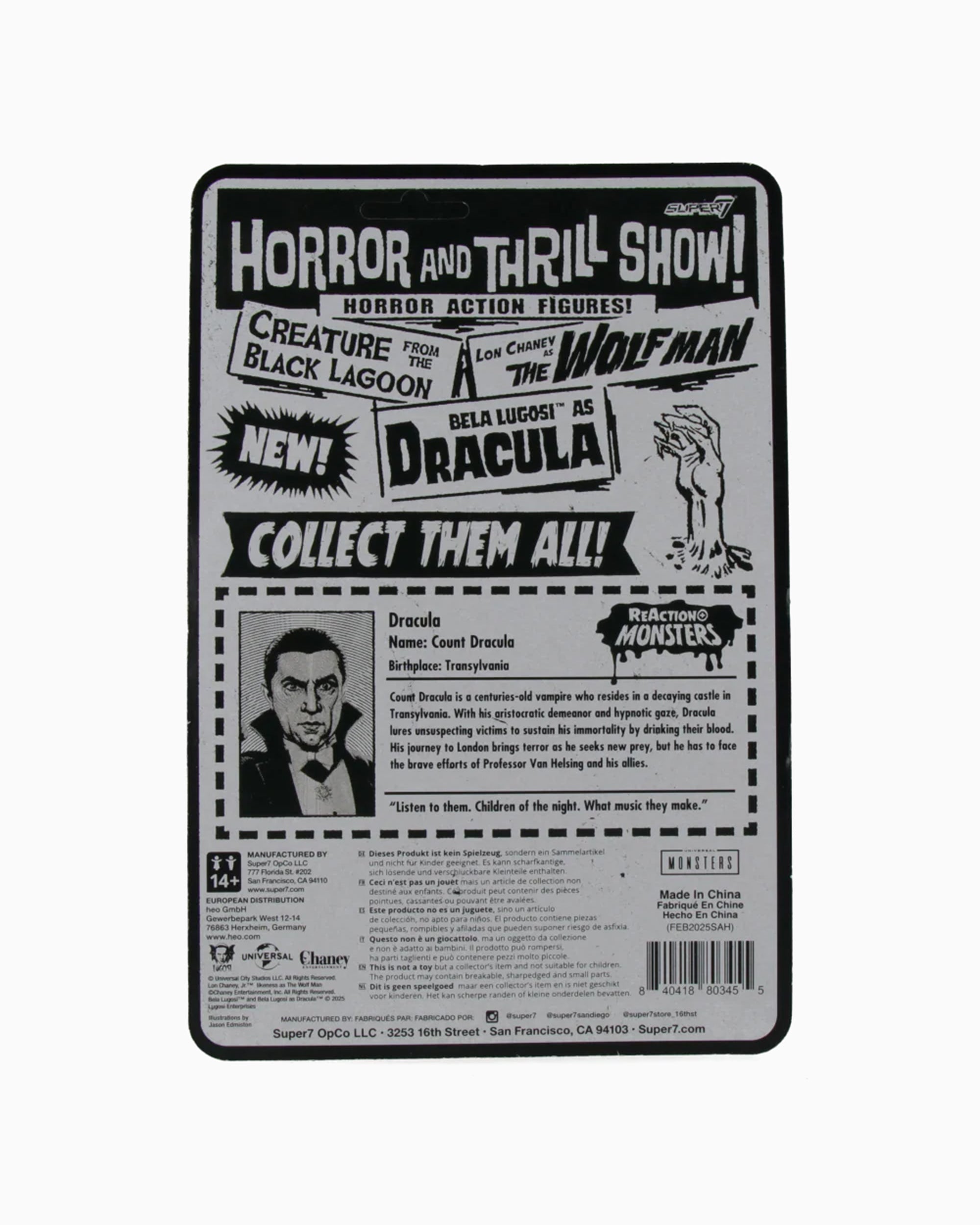 Art Toys Super7 ReAction Universal Monsters - Dracula - S7UMRPD