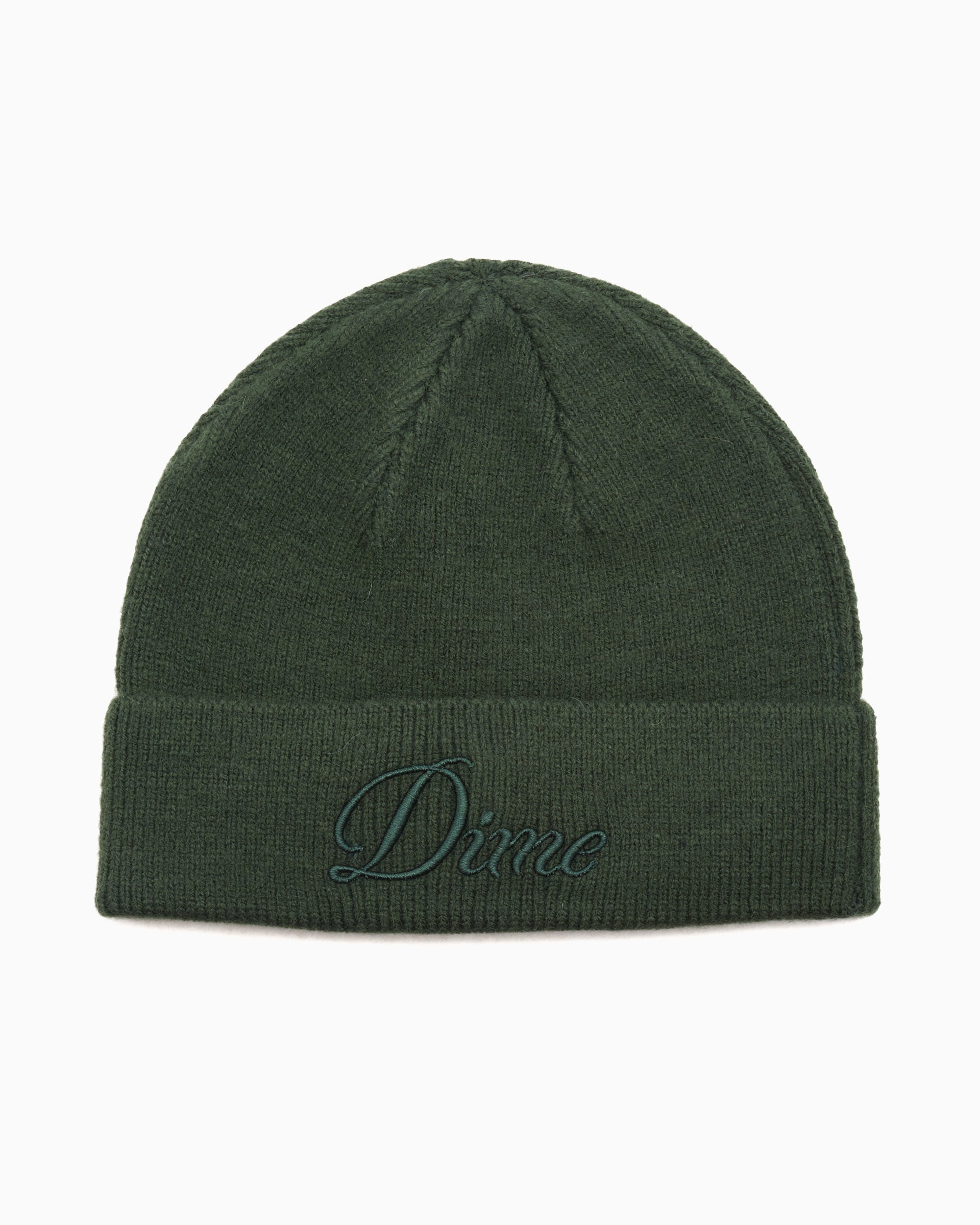 Beanies & Hats Dime MTL Cursive Unisex Wool Fold Beanie Unisex Beanie - DIMEHO2428FOR