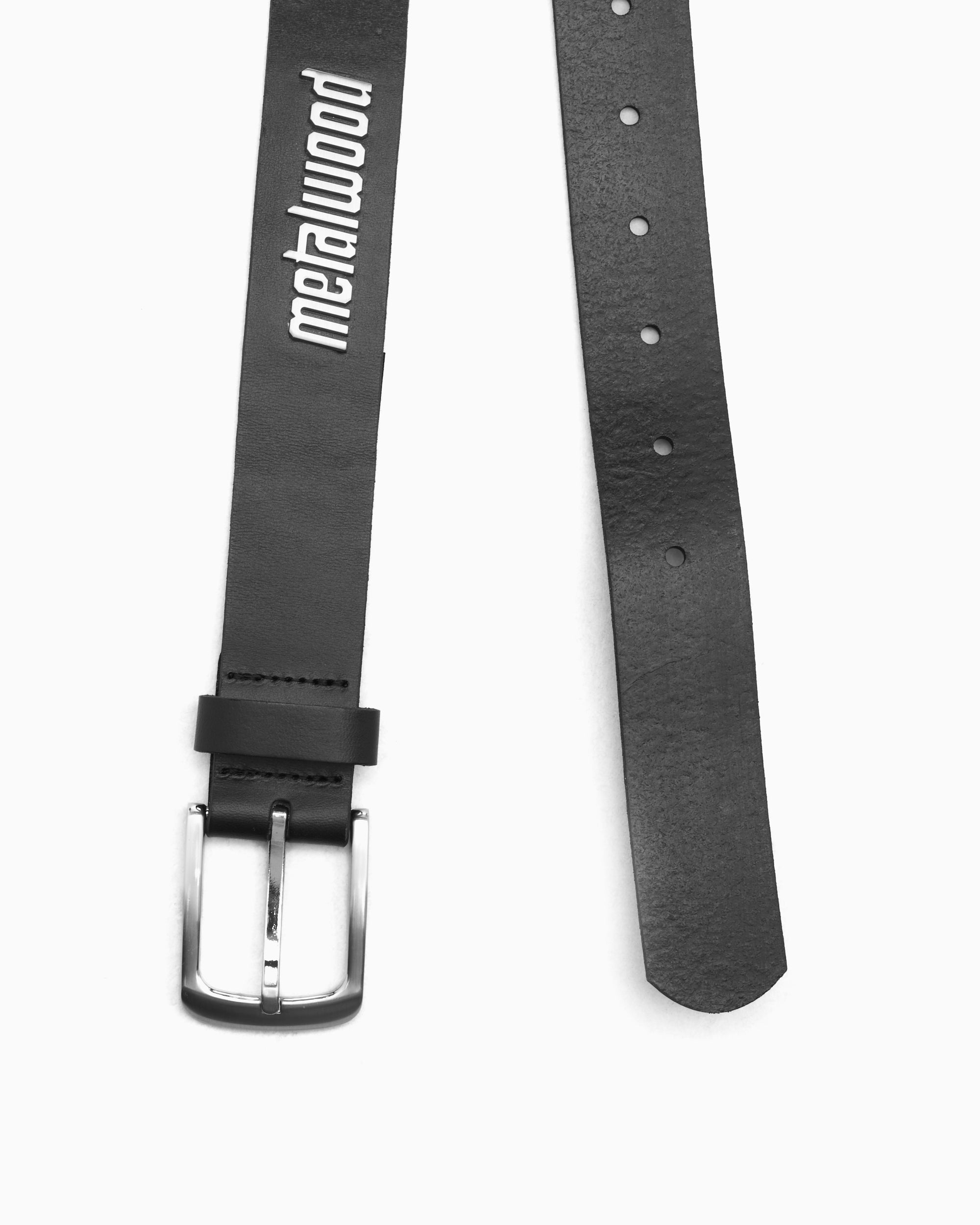 Belts Metalwood Logo Unisex Belt - MWS25-09-01-BLK