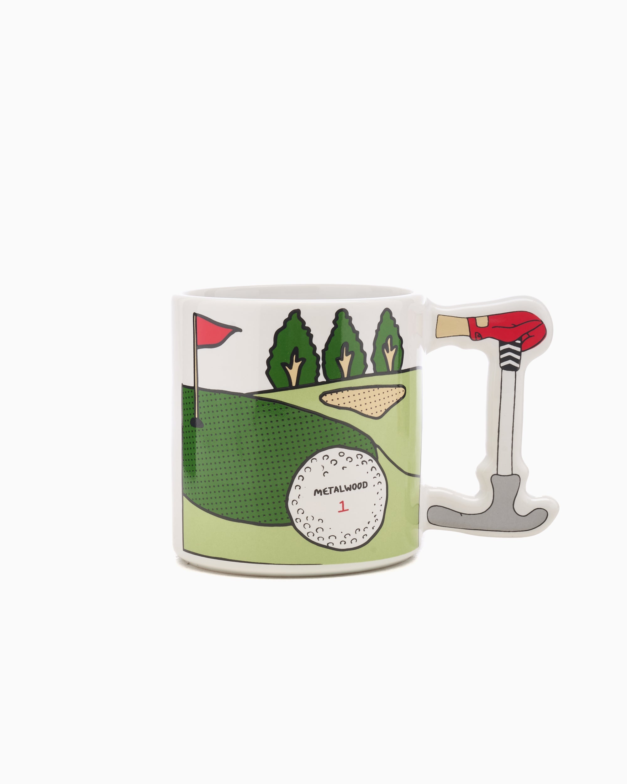 Decoration Metalwood Putt Putt Mug - MWS25-16-03-WHT