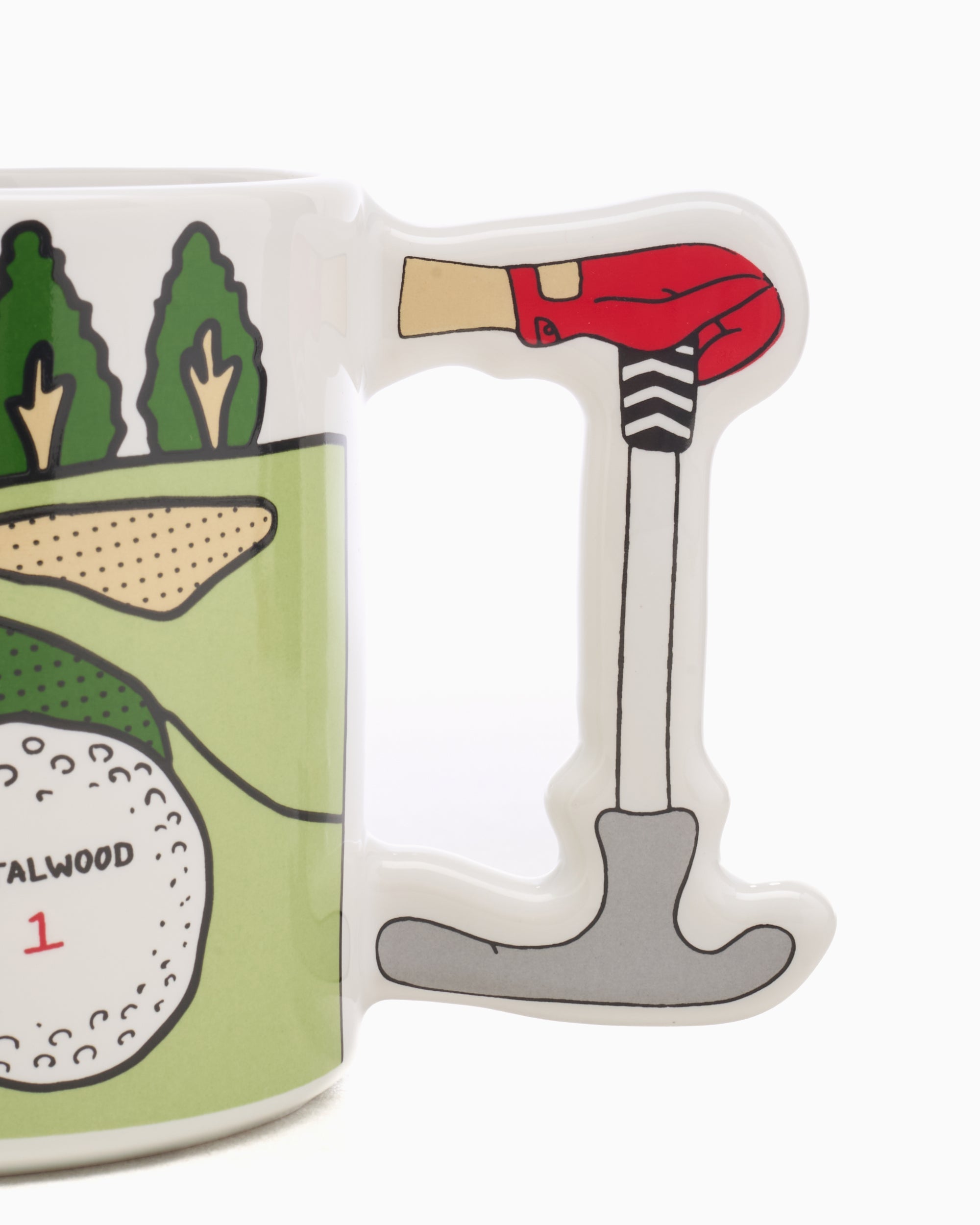 Decoration Metalwood Putt Putt Mug - MWS25-16-03-WHT