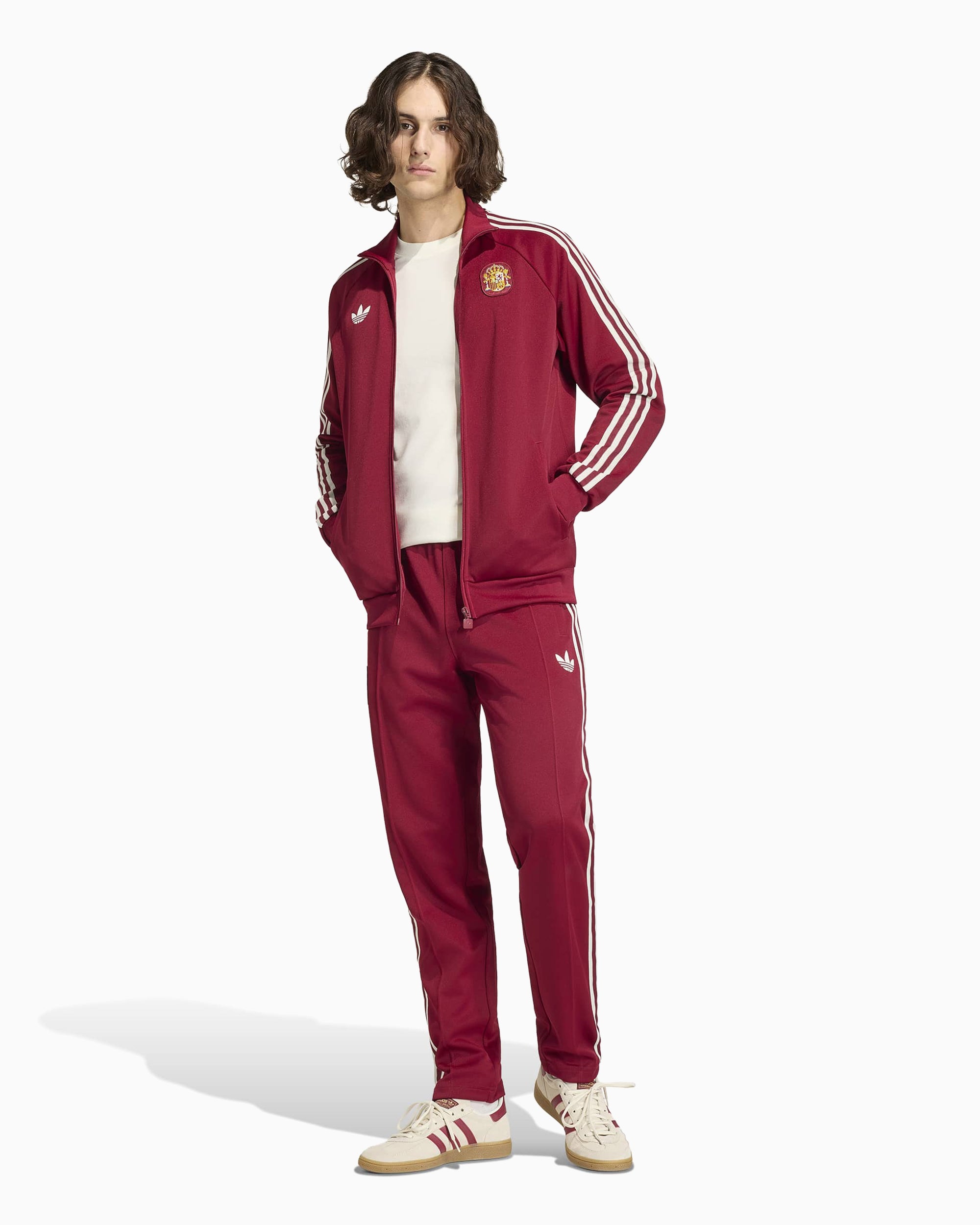 Jackets Coats adidas Originals "España" National Football Team Logo Men's Track Jacket - JZ2254