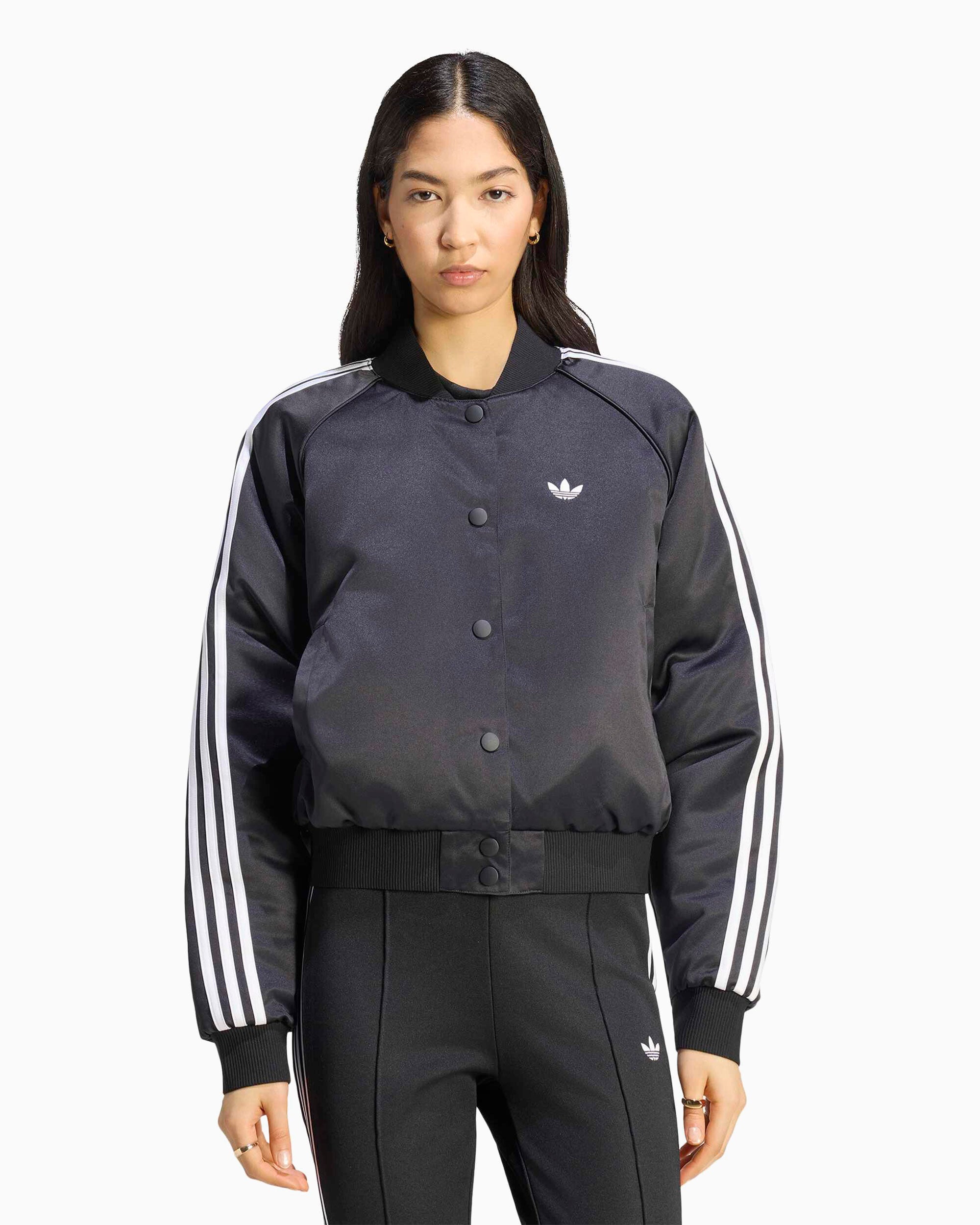 Jackets Coats adidas Originals Satin Logo Crop Women's Bomber - KT2648