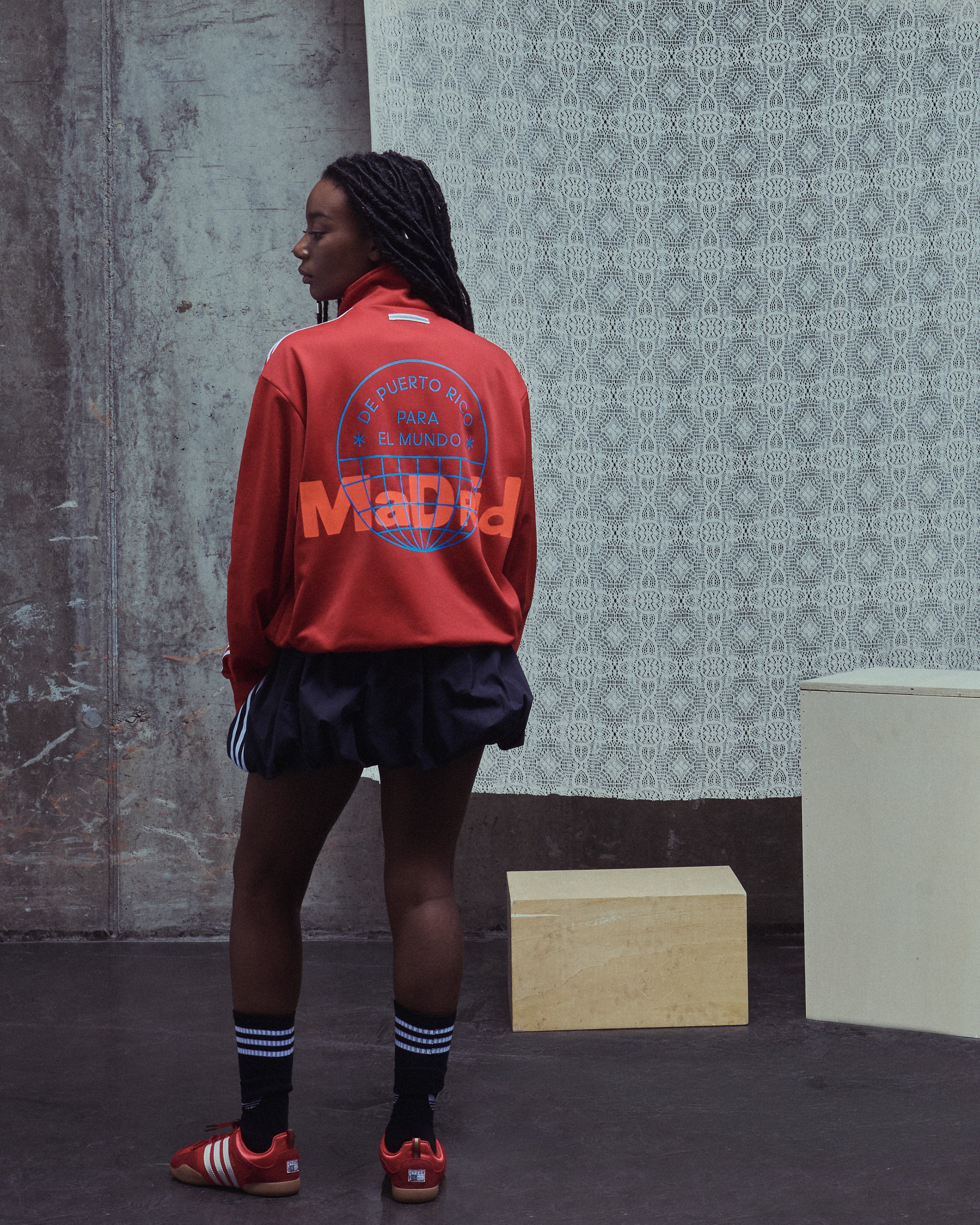 Jackets Coats adidas Originals x Bad Bunny DTmF Tour Merch "Madrid" Firebird Track Jacket - LG9055