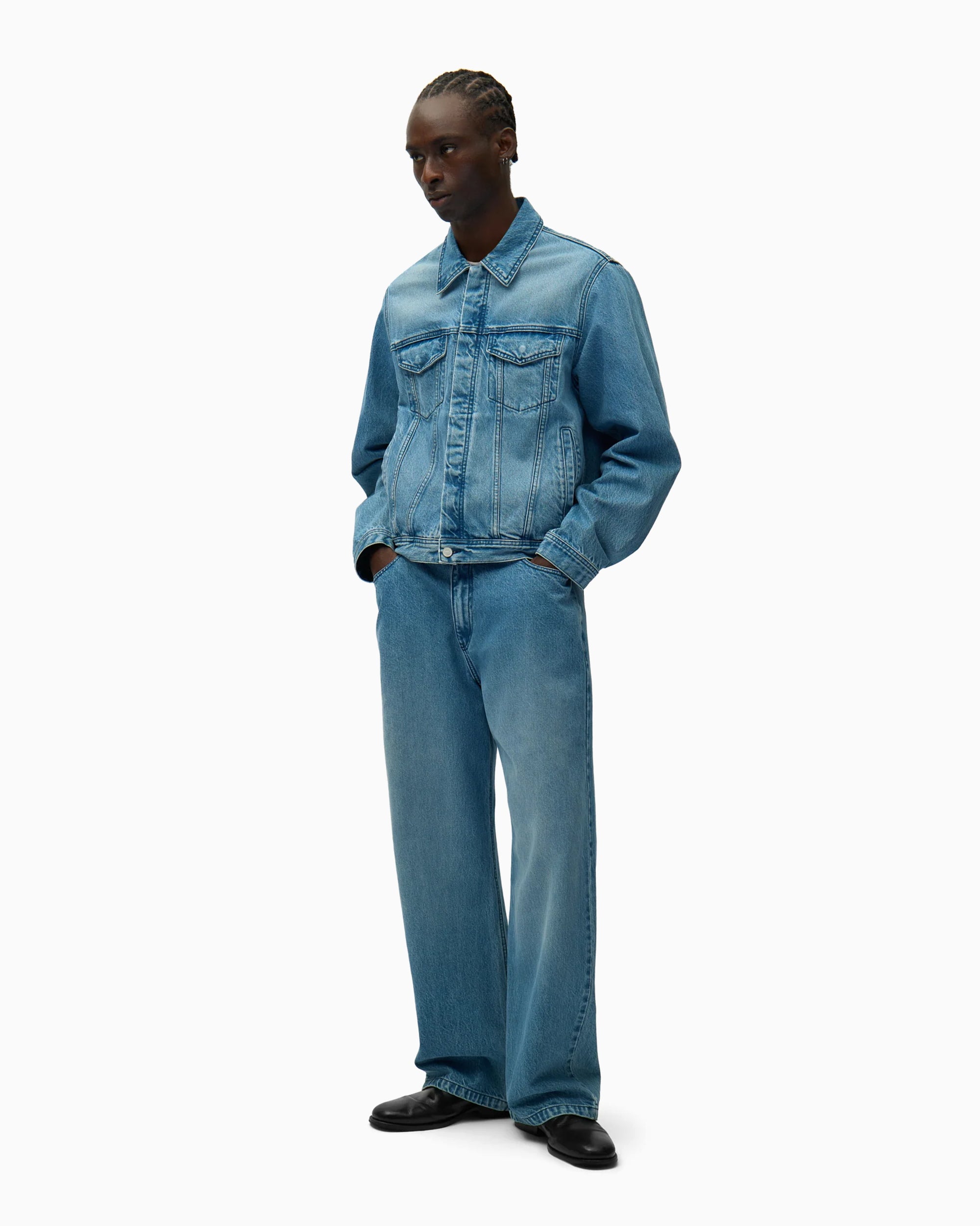 Jackets Coats Arte Antwerp Circle Logo Men's Denim Jacket - SS26-170J-DenimBleach