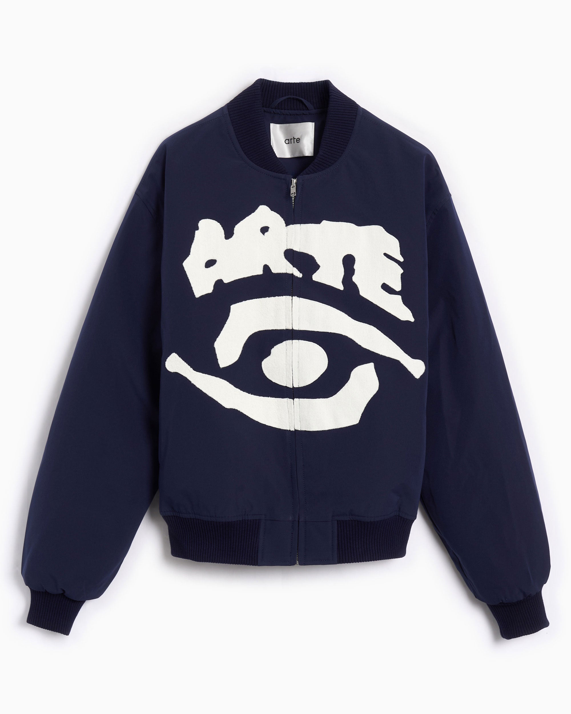 Jackets Coats Arte Antwerp Eye Graphic Relaxed Men's Bomber - AW25-073J-Navy
