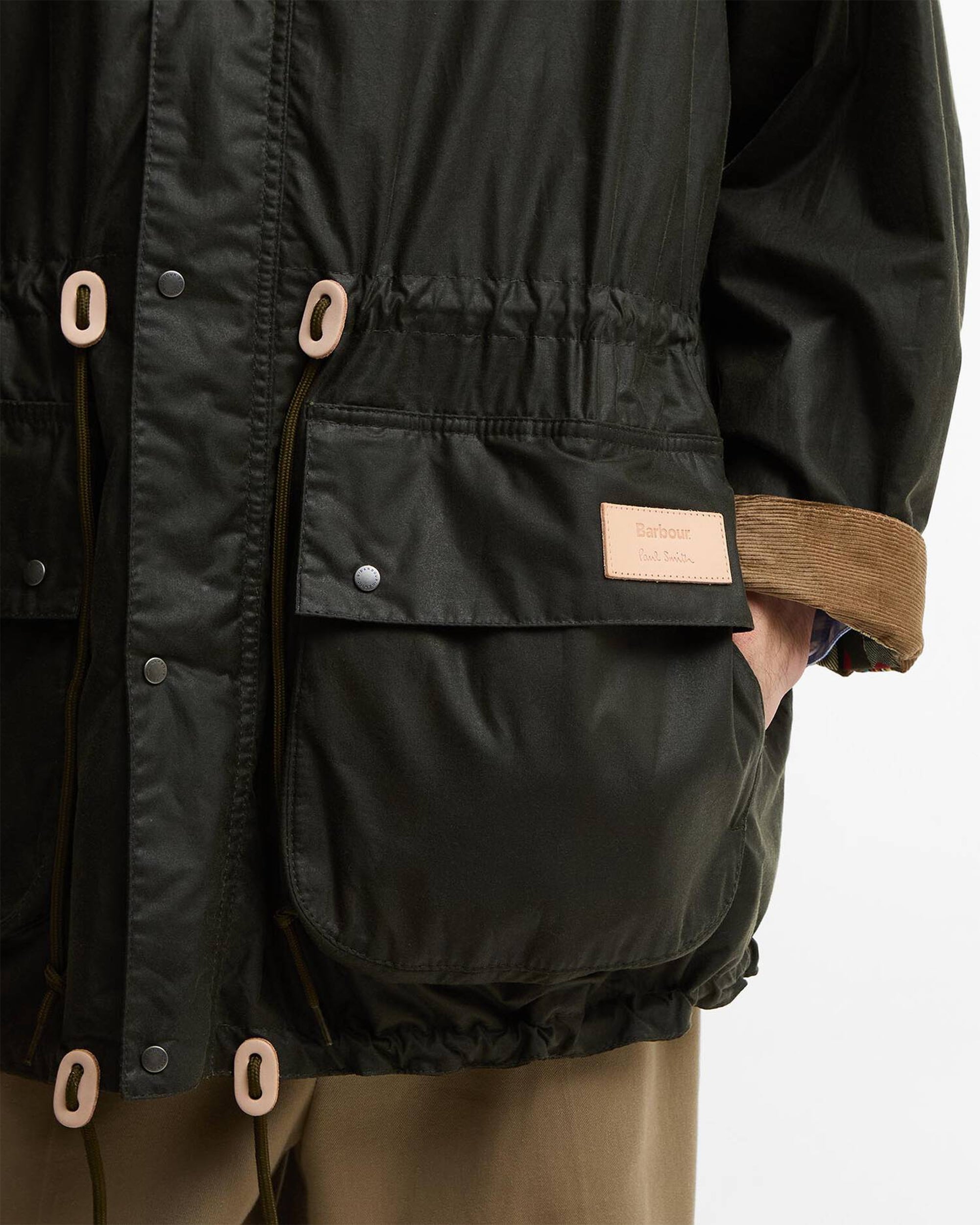 Jackets Coats Barbour x Paul Smith Durham Wax Relaxed Men's Rain Jacket - MWX2561OL51