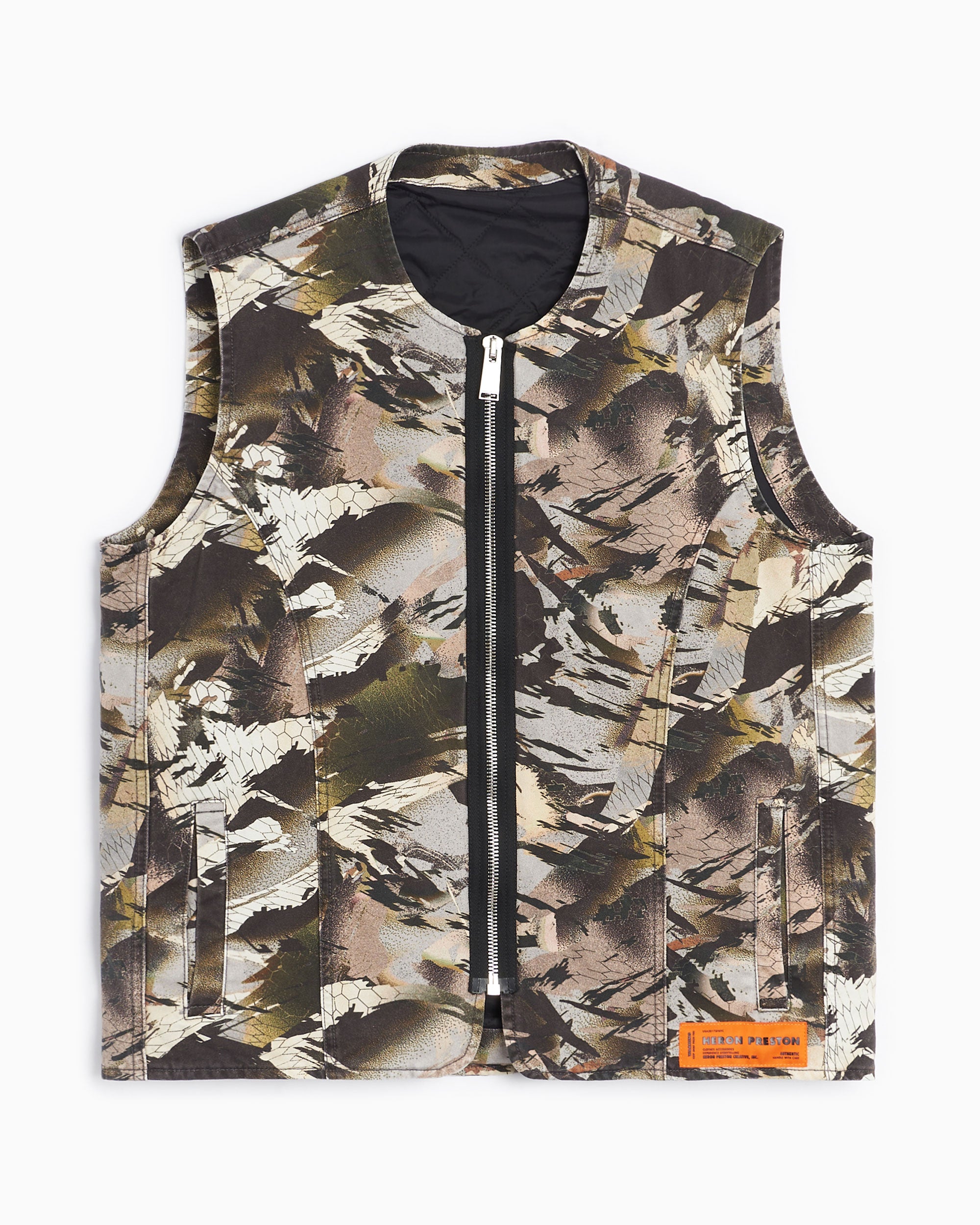 Jackets Coats Heron Preston Camo Military Men's Vest Men's Vest - HMEA075S22FAB0015900