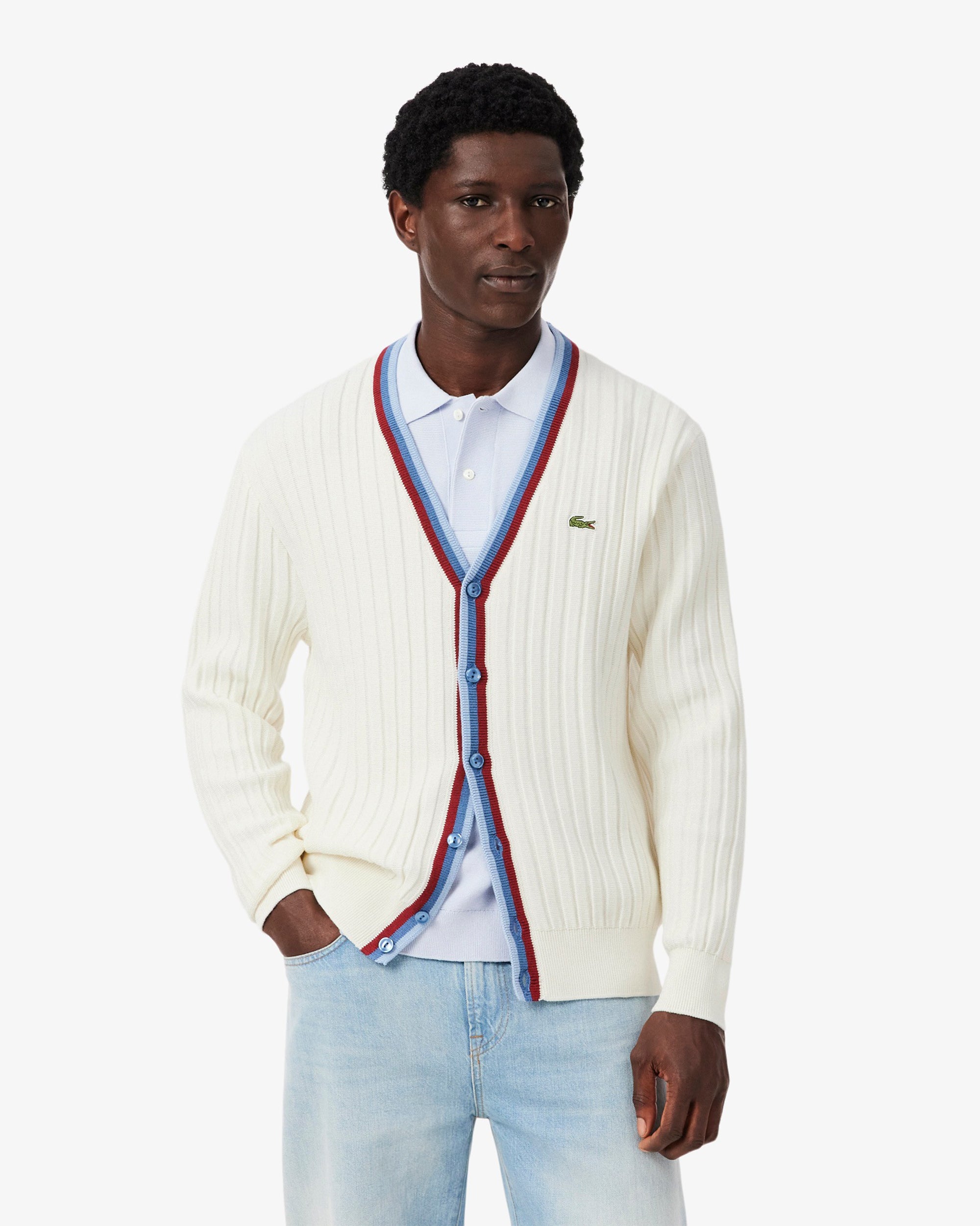 Jackets Coats Lacoste Re-edition Logo Men's Cardigan - AH1032-00-3UU