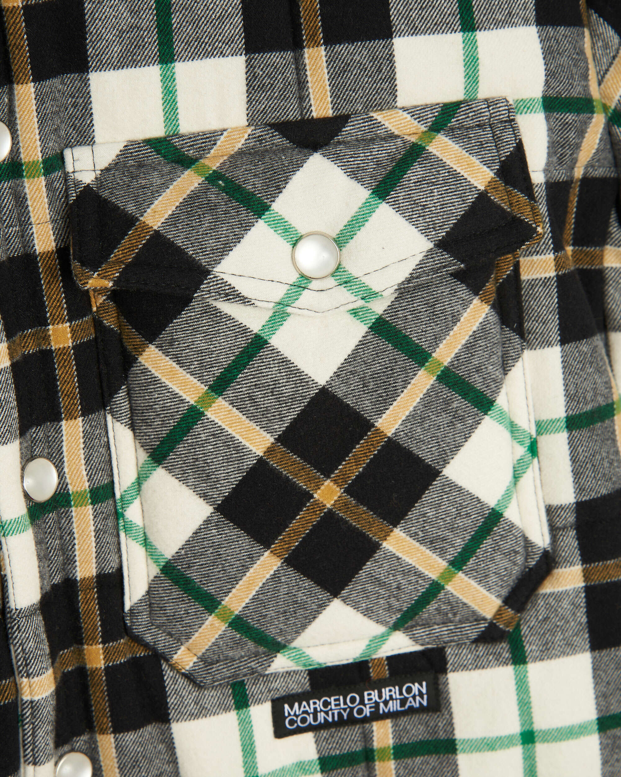 Jackets Coats Marcelo Burlon Logo Cott Check Pad Men's Overshirt Men's Overshirt - CMEA160F21FAB0010410