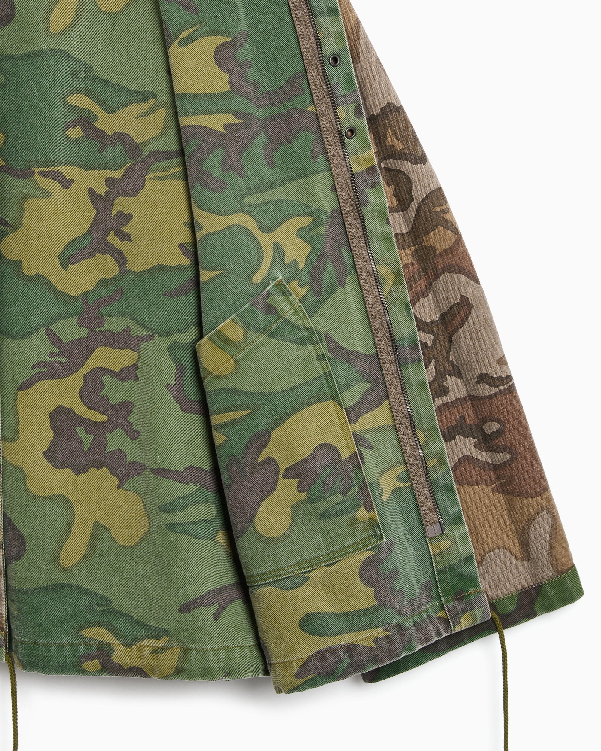 Jackets Coats Needles Camo Print Reversible Relaxed Men's Light Jacket - SX143-Camo