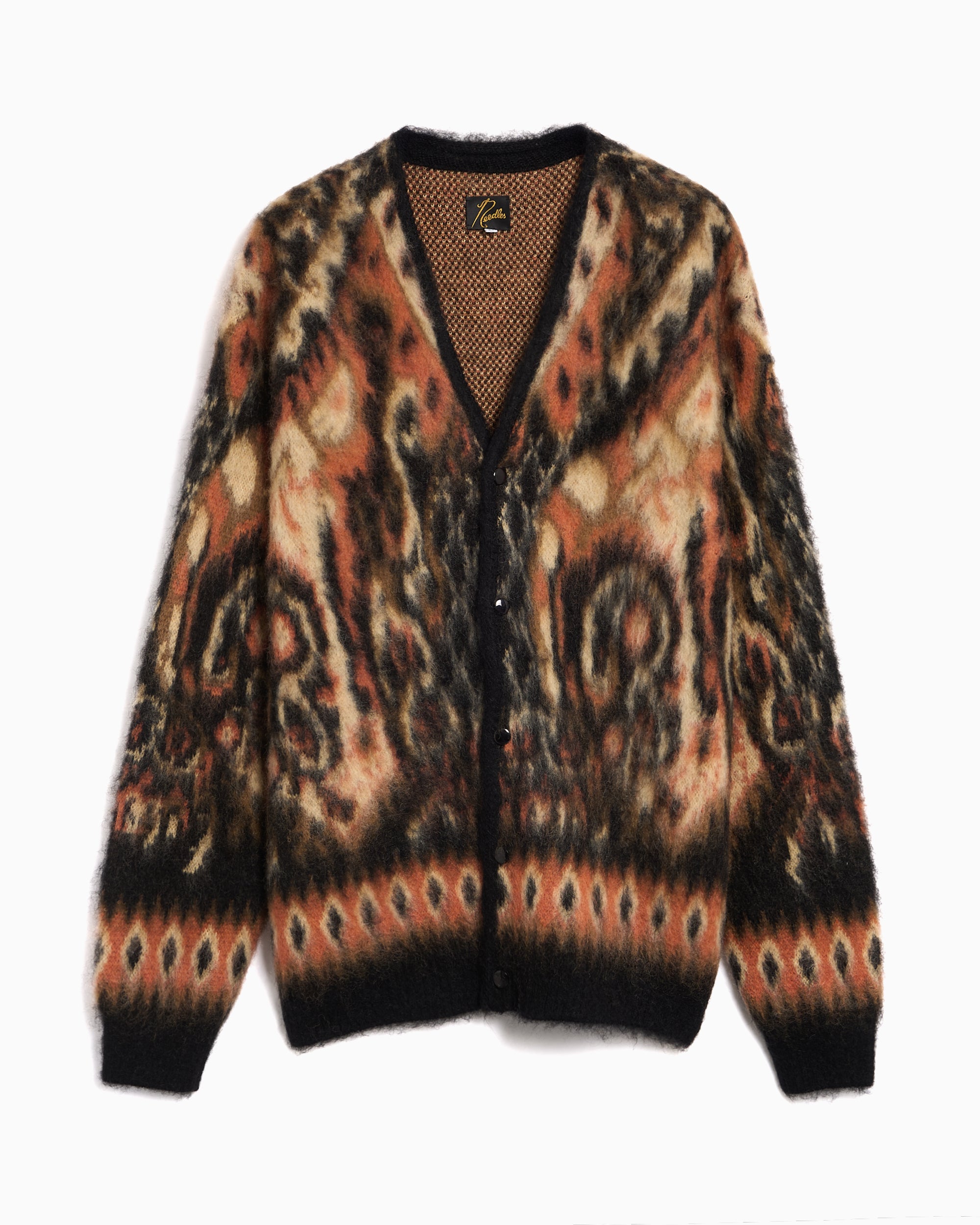 Jackets Coats Needles Paisley Relaxed Men's Cardigan - RW356-Black