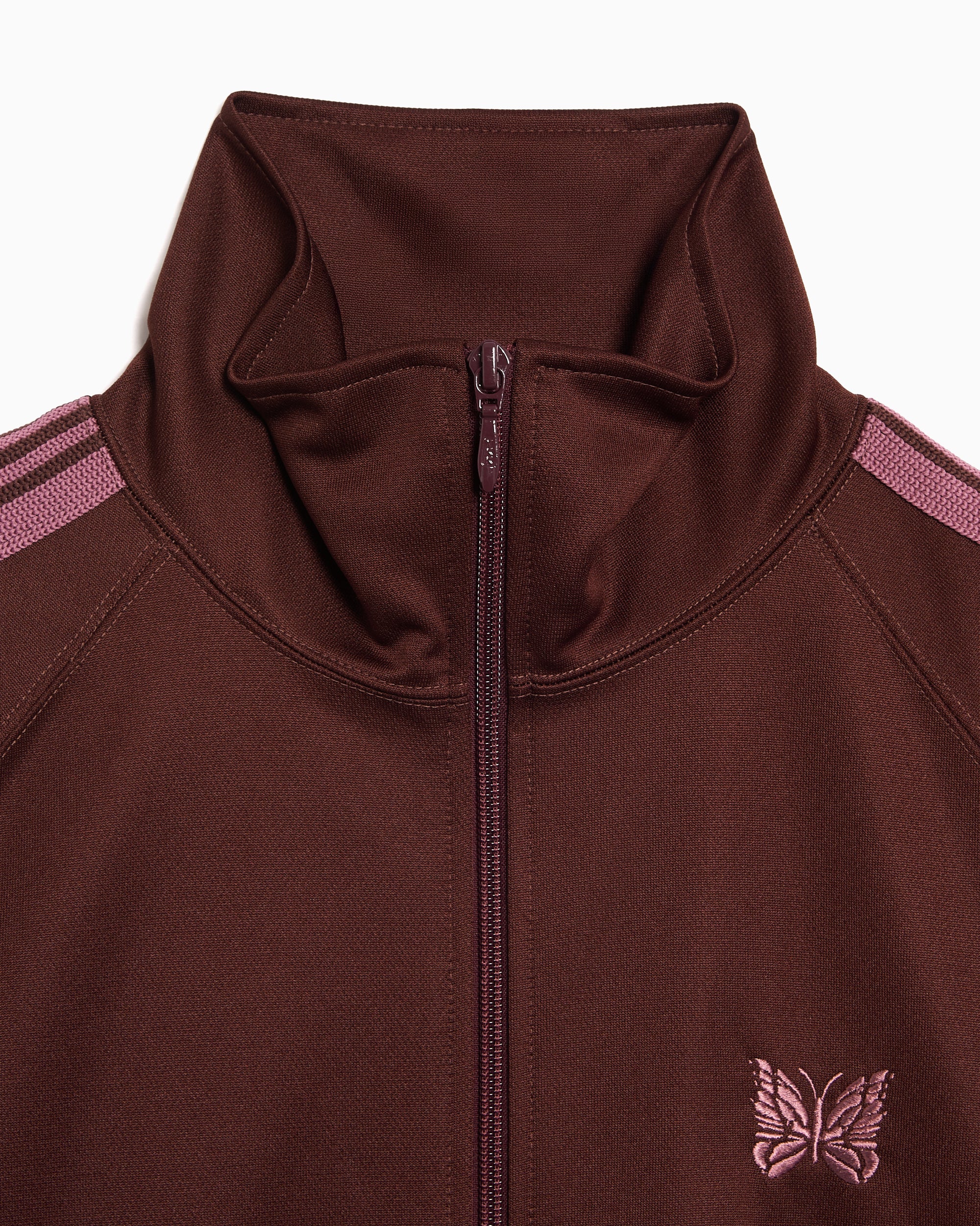 Jackets Coats Needles Poly Smooth Logo Men's Track Jacket - RW314-A-Brown