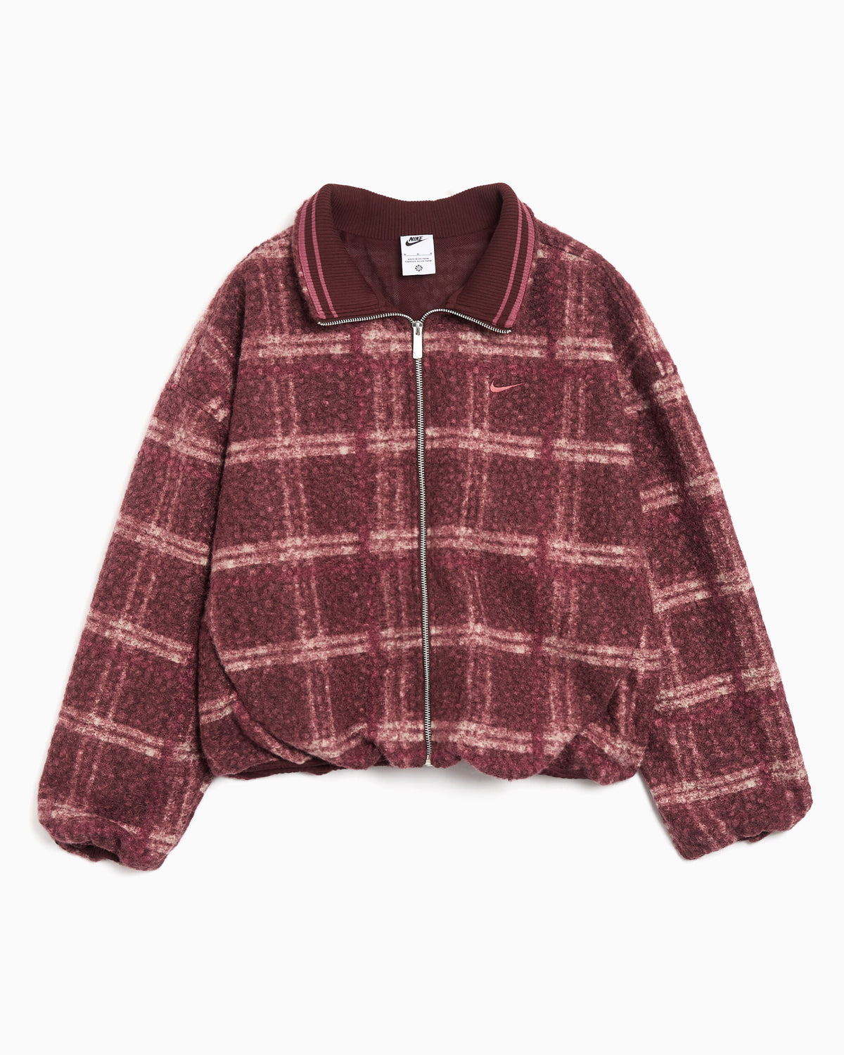 Jackets Coats Nike Sportswear Plaid Women's Fleece Jacket - IQ8268-658