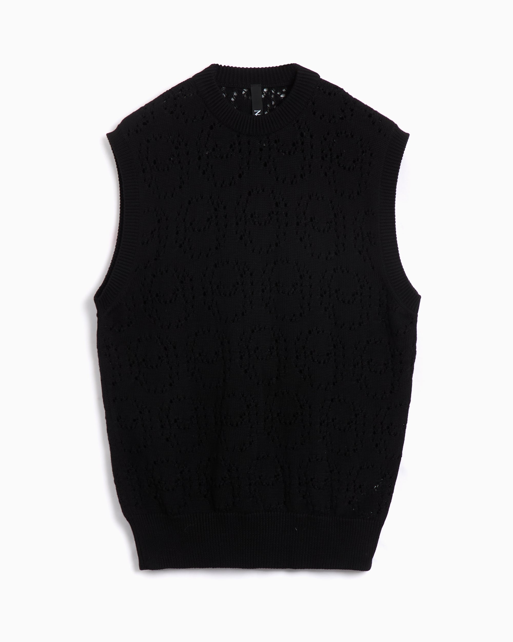 Jackets Coats No Problemo Alien-O Lace Men's Knitted Vest Men's Vest - NP4000703-BLK