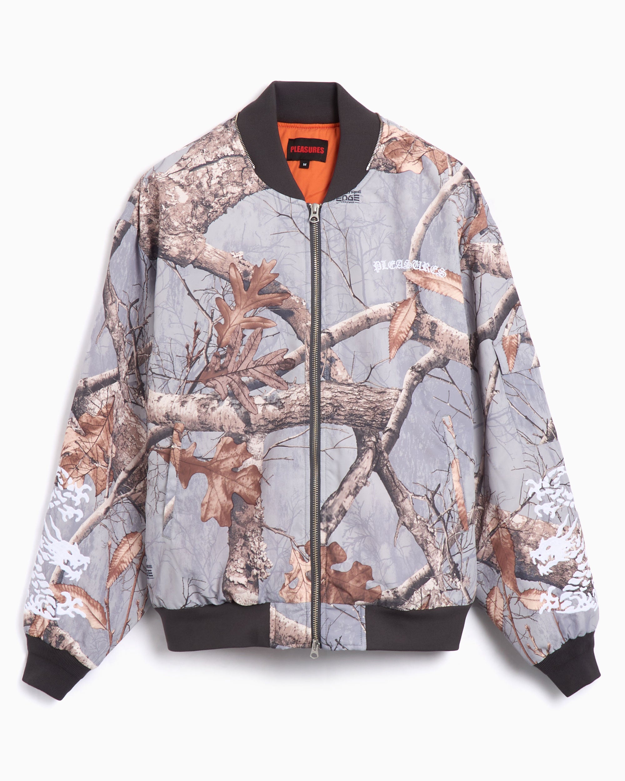 Jackets Coats Pleasures Dragon Men's Bomber Jacket Relaxed Men's Bomber - P25SP003-GREY
