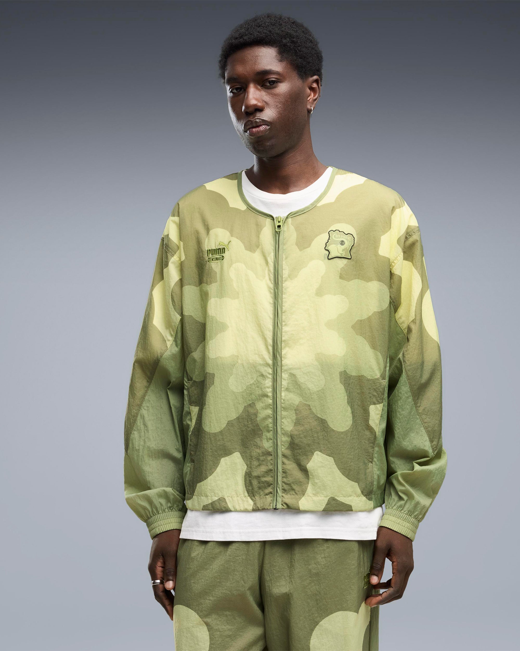 Jackets Coats Puma x Salehe Bembury x Ivory Coast "King" Logo Relaxed Men's Track Jacket - 635123-25