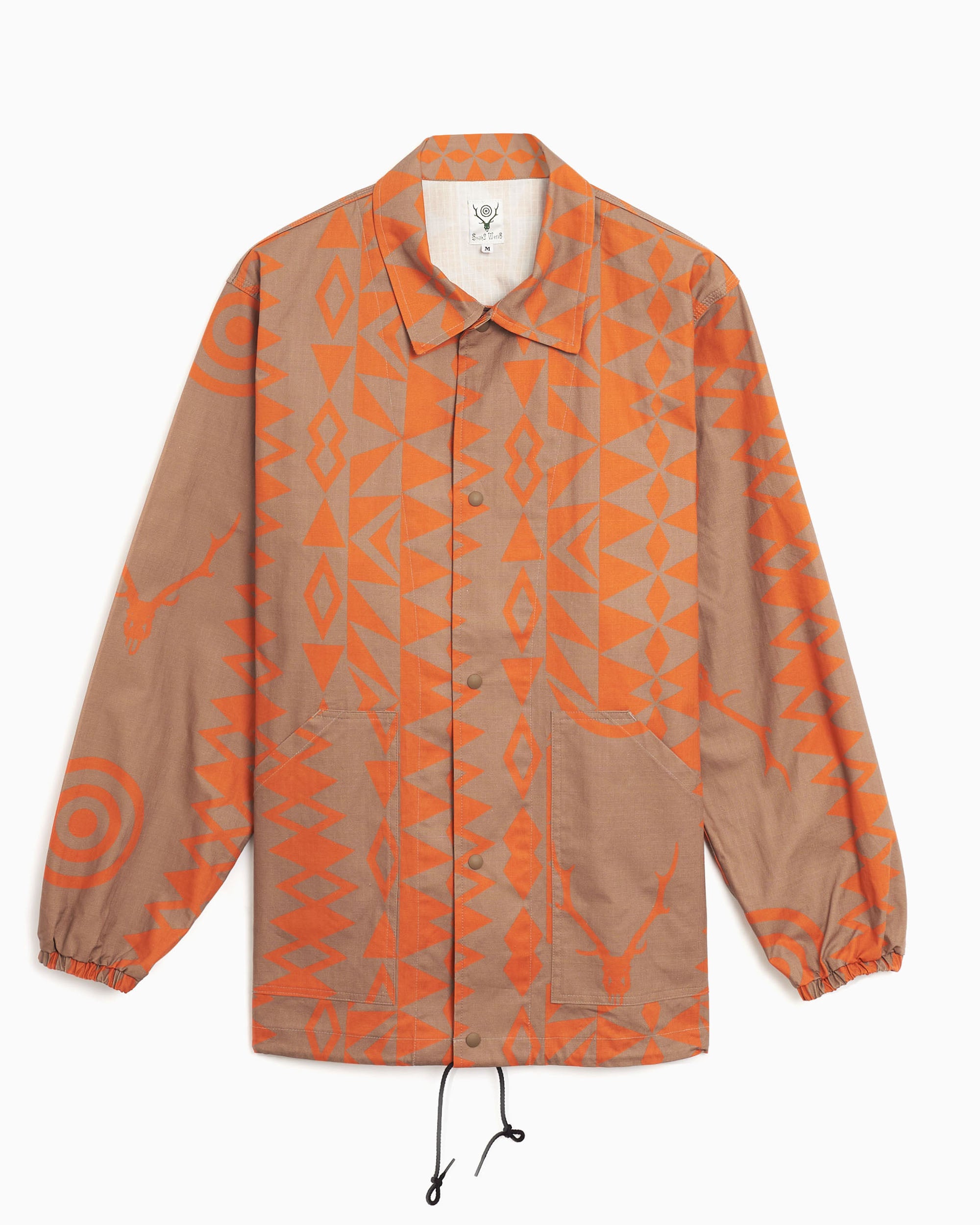 Jackets Coats South2 West8 Coach Graphic Relaxed Men's Light Jacket - QV547-A-Native ST