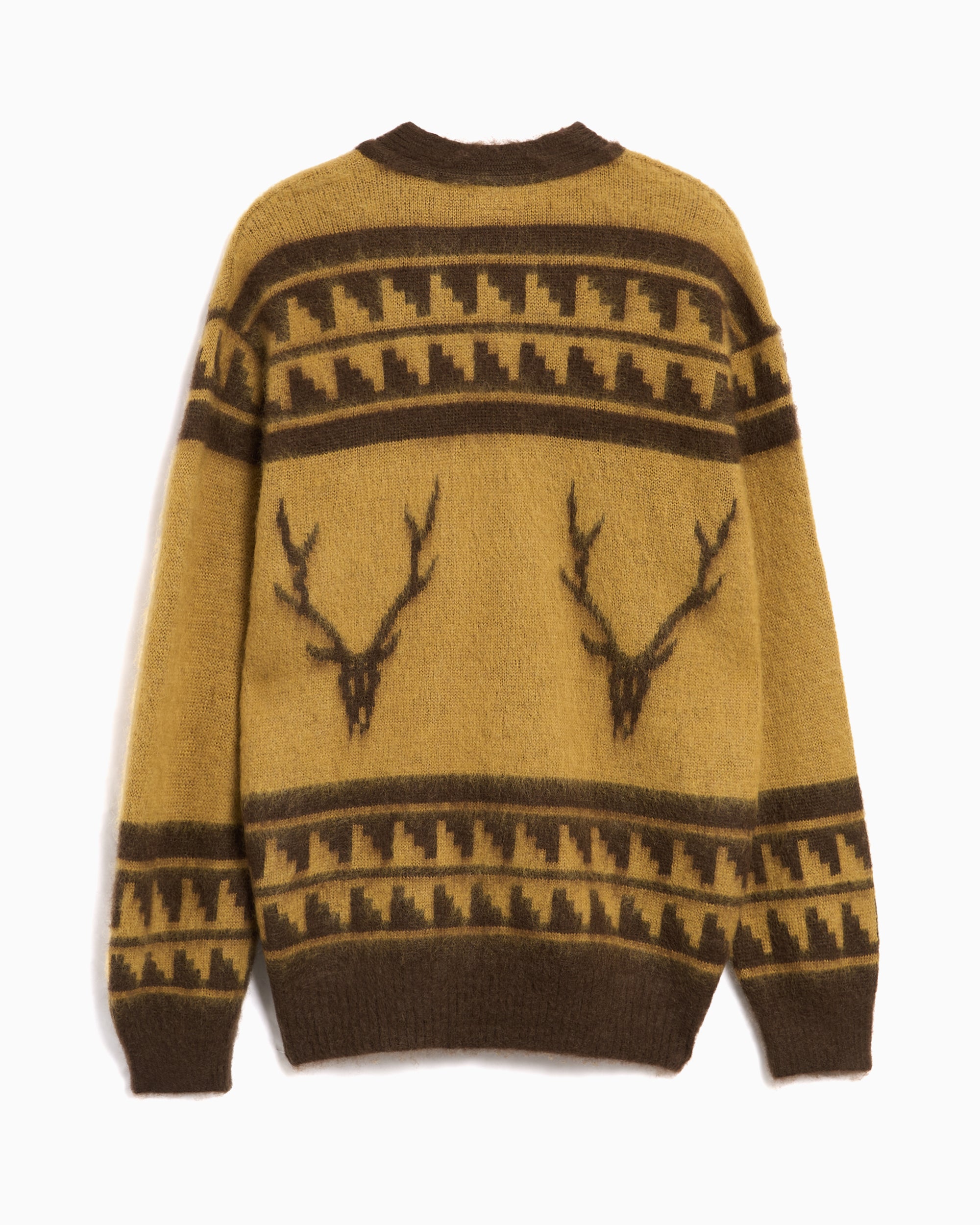 Jackets Coats South2 West8 Nordic Skull Relaxed Men's Cardigan - RW664-A-Yellow