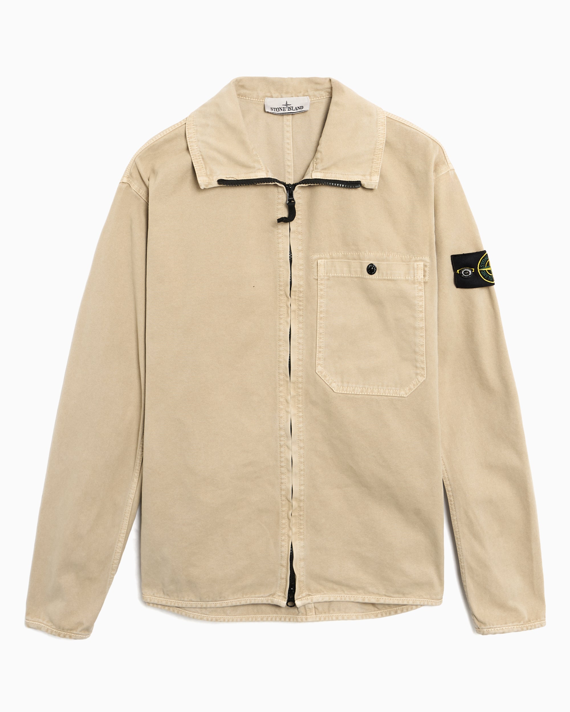 Jackets Coats Stone Island Panama Cotton "Old" Effect Relaxed Men's Overshirt - L1S151200014-V019A
