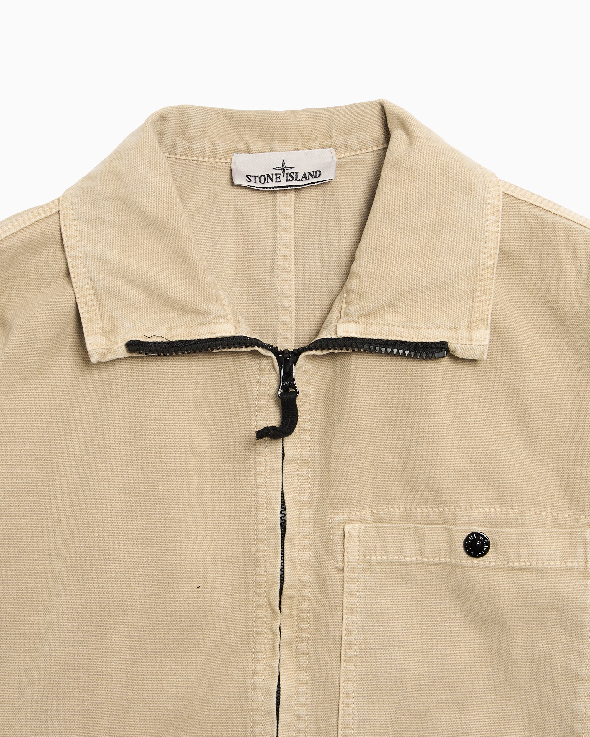 Jackets Coats Stone Island Panama Cotton "Old" Effect Relaxed Men's Overshirt - L1S151200014-V019A