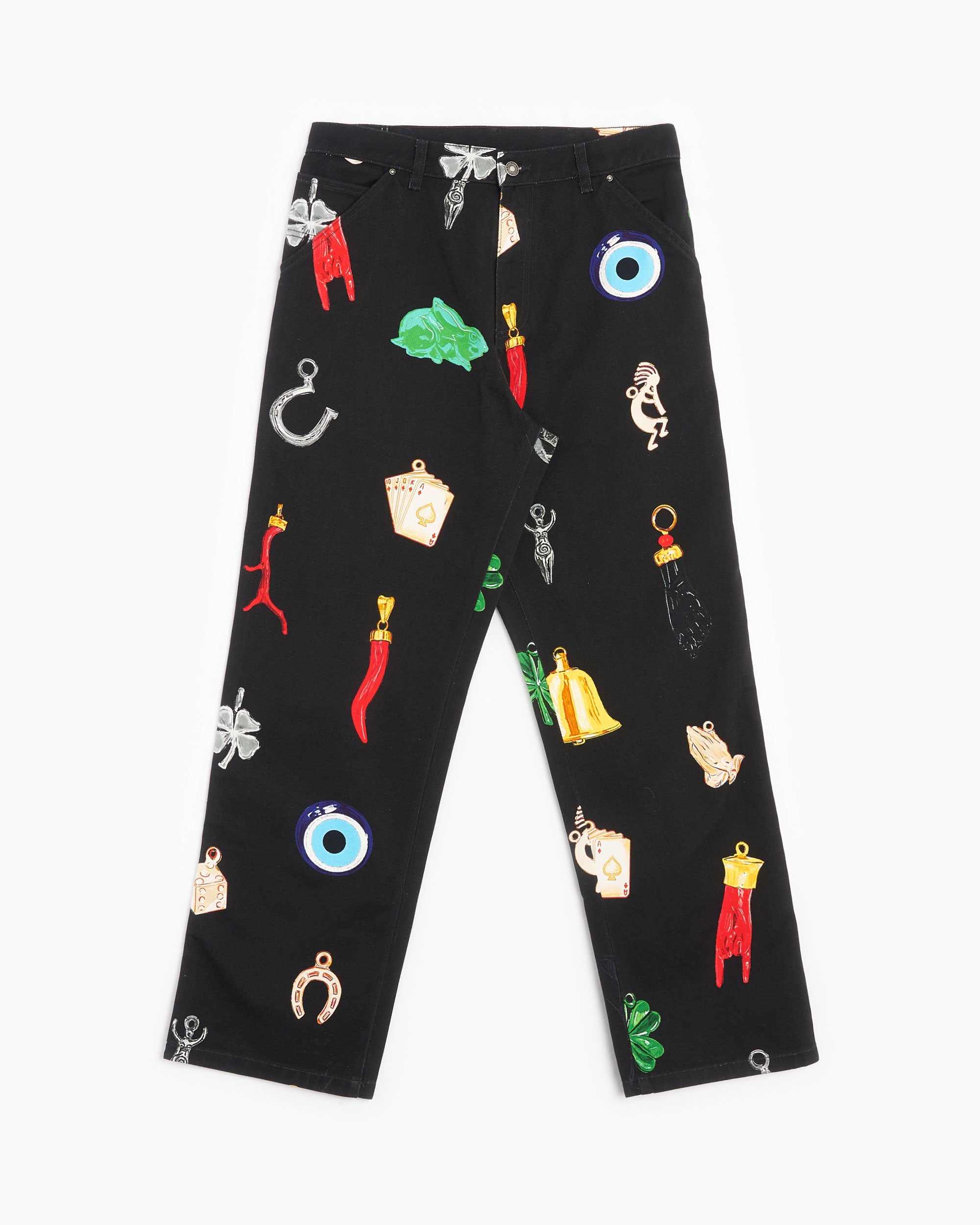 Jeans Sky High Farm Workwear Charm Unisex Print Woven Denim Pants Unisex Jeans - SHF04P005-1