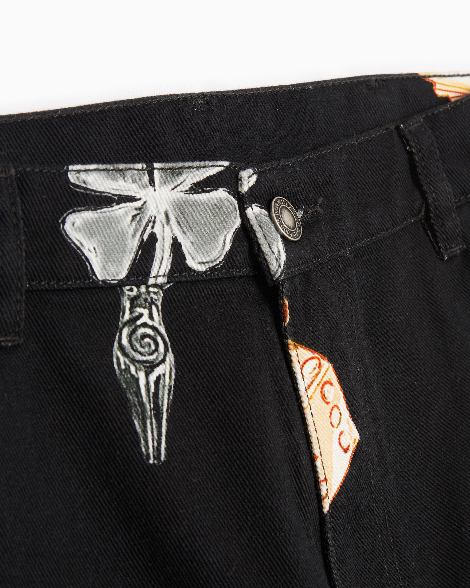 Jeans Sky High Farm Workwear Charm Unisex Print Woven Denim Pants Unisex Jeans - SHF04P005-1