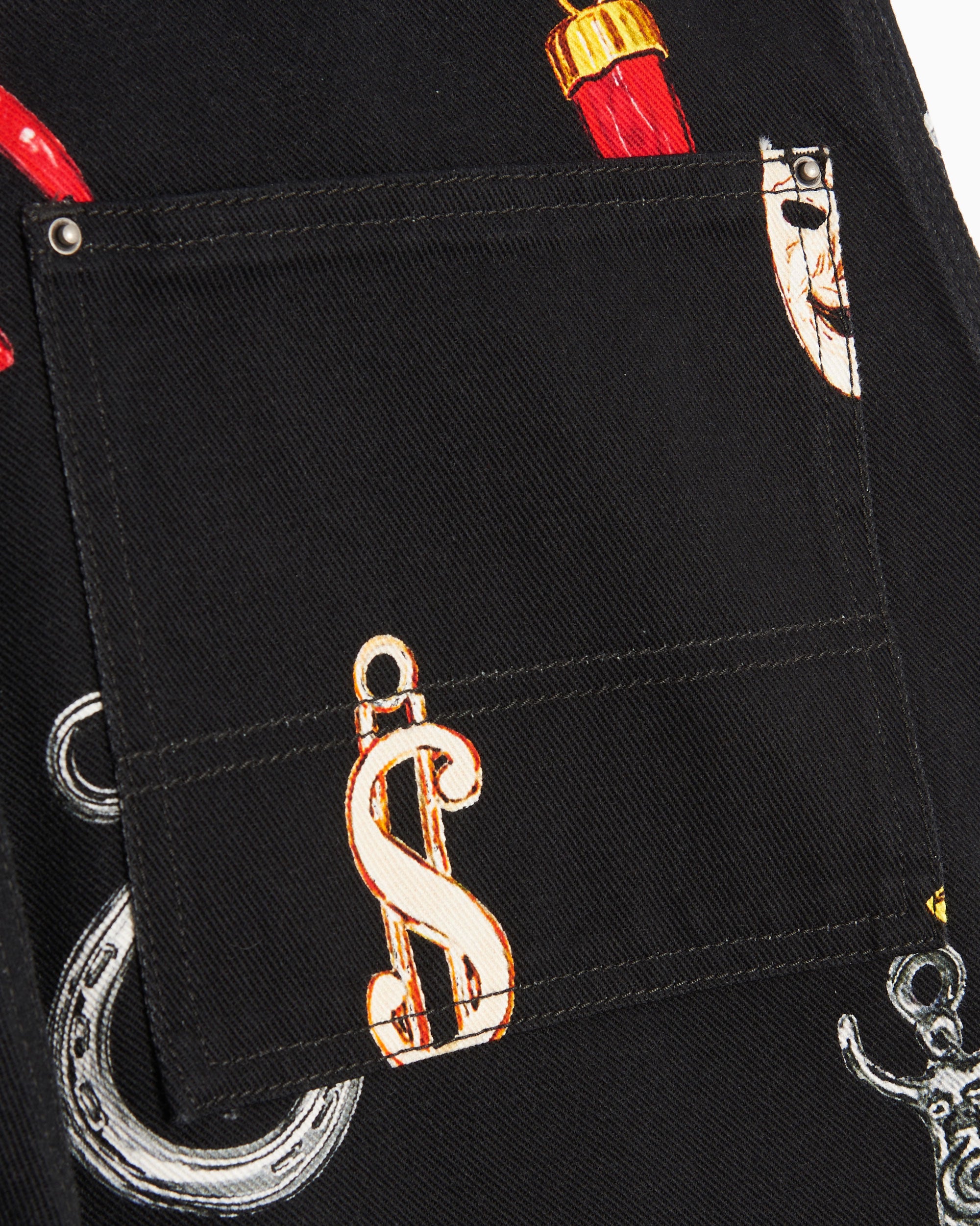 Jeans Sky High Farm Workwear Charm Unisex Print Woven Denim Pants Unisex Jeans - SHF04P005-1