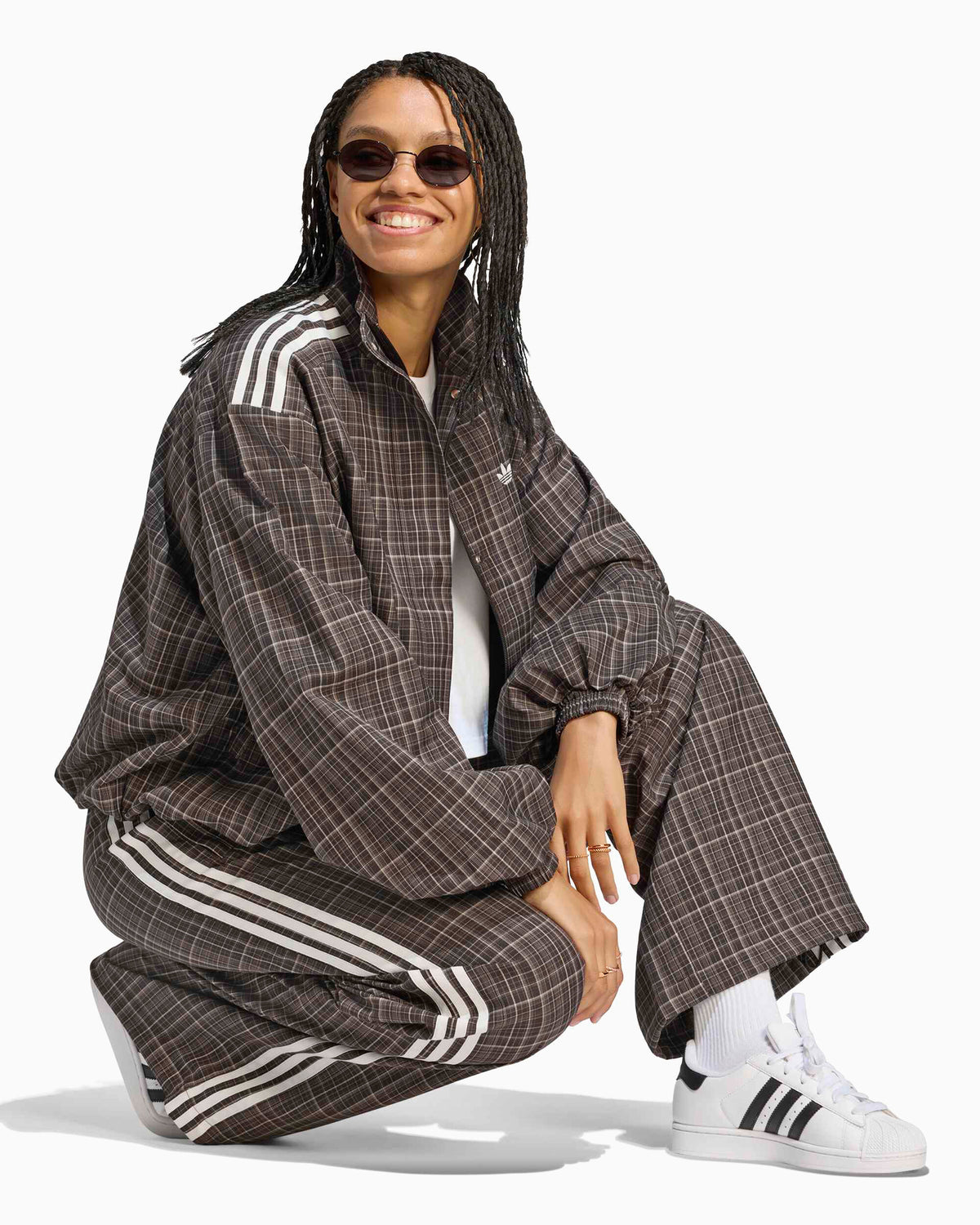 Pants adidas Originals Plaid Relaxed Women's Sweatpants - LG3958