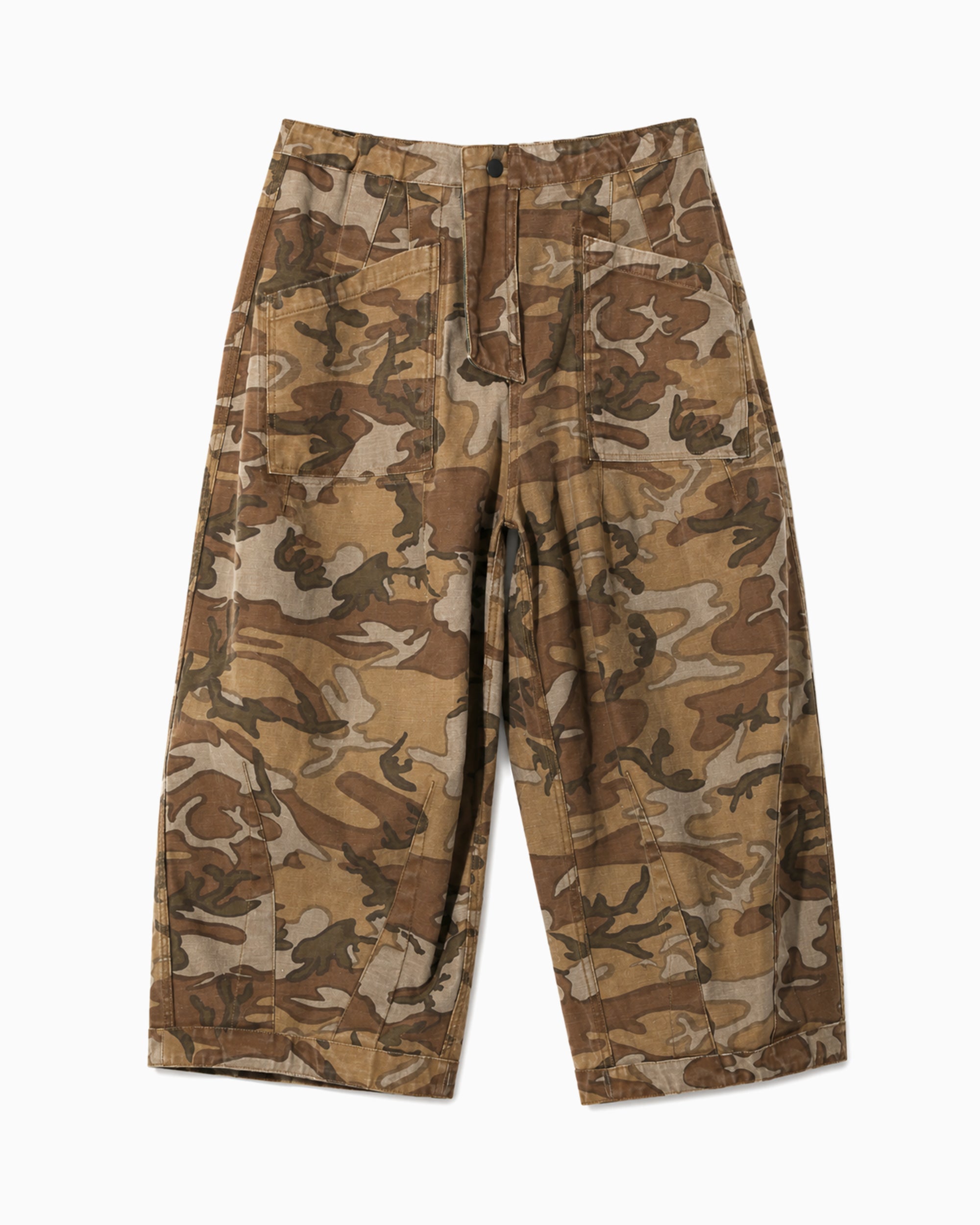 Pants Needles Camo Reversible Relaxed Men's Baggy Pants - SX144-Camo