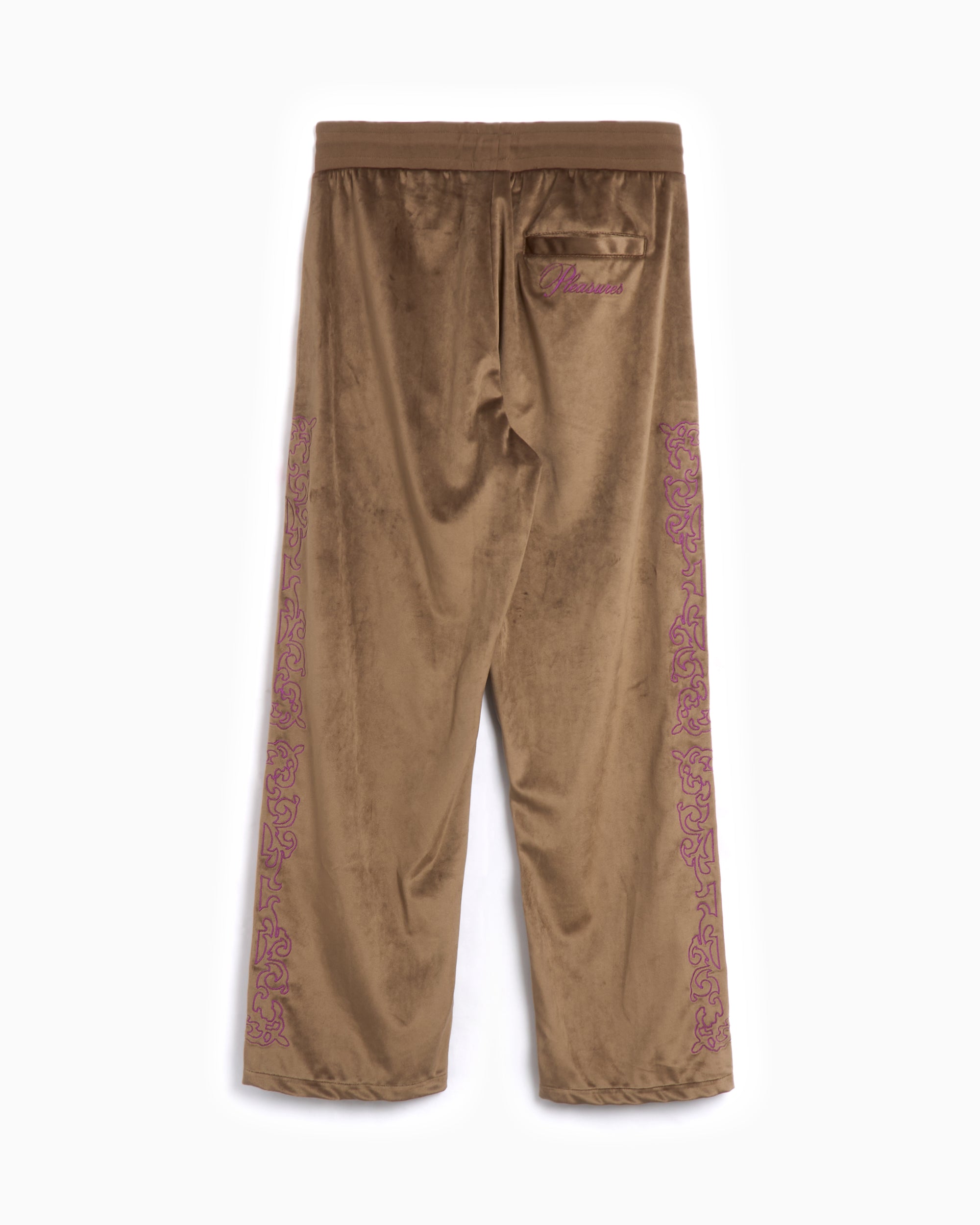 Pants Pleasures Unquote Velour Men's Track Pants Men's Track Pants - P24W028-OLIVE