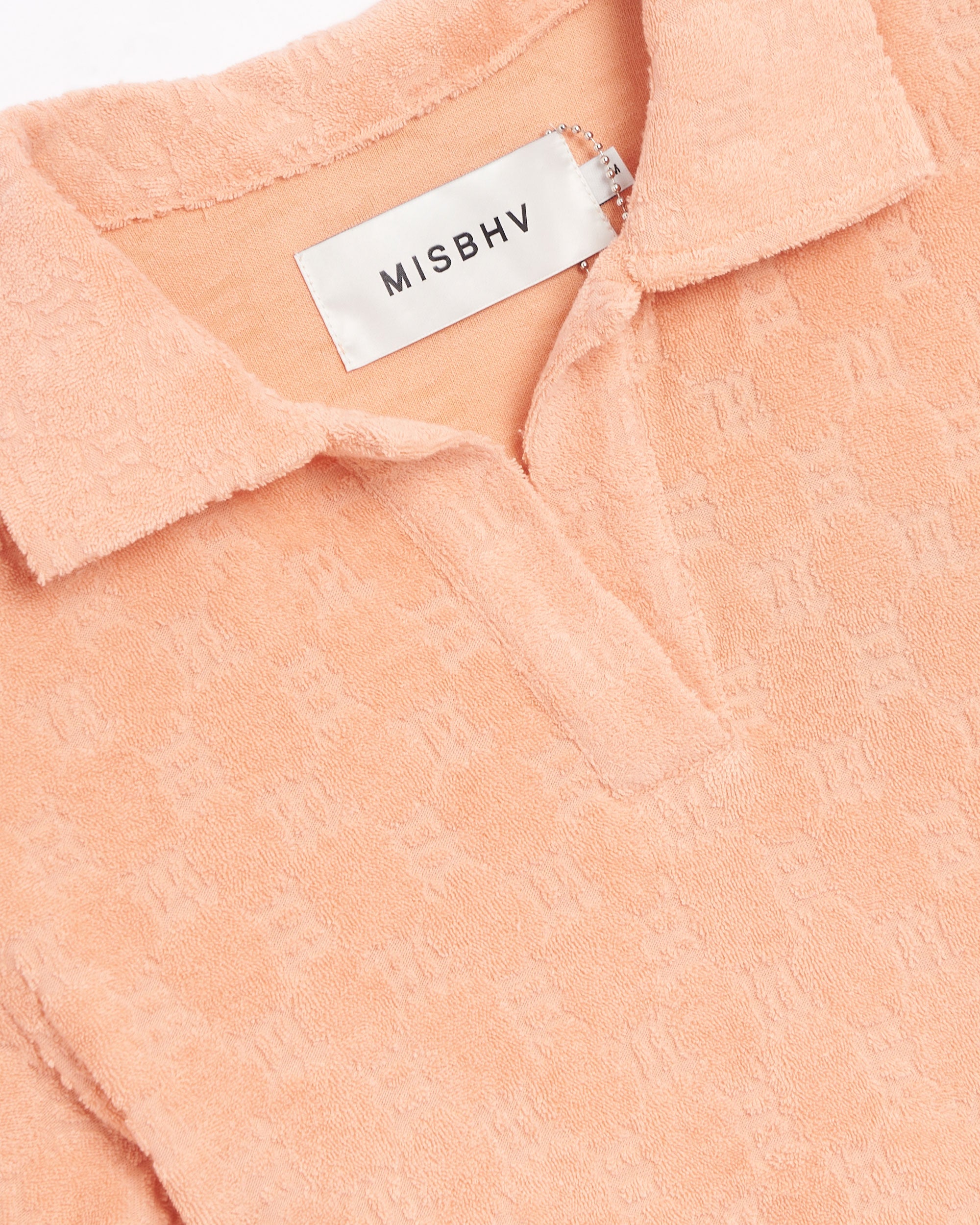 Polo shirts MISBHV Monogram Towelling Women's Tight Polo Women's Polo Shirt - 022W123-PEACH