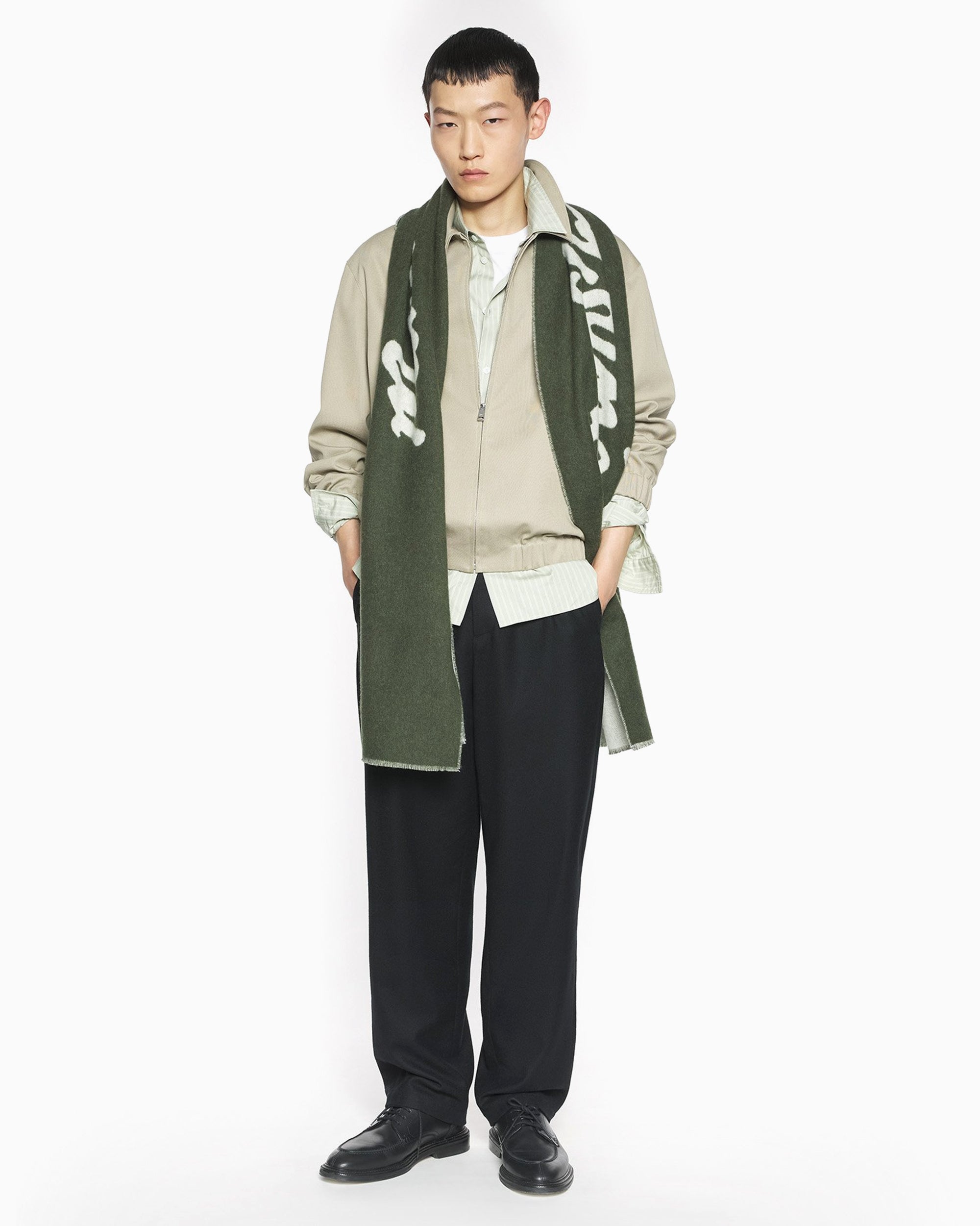 Scarves Gloves Maison Kitsuné Handwriting Unisex Scarf - PM06202WB0038-0079