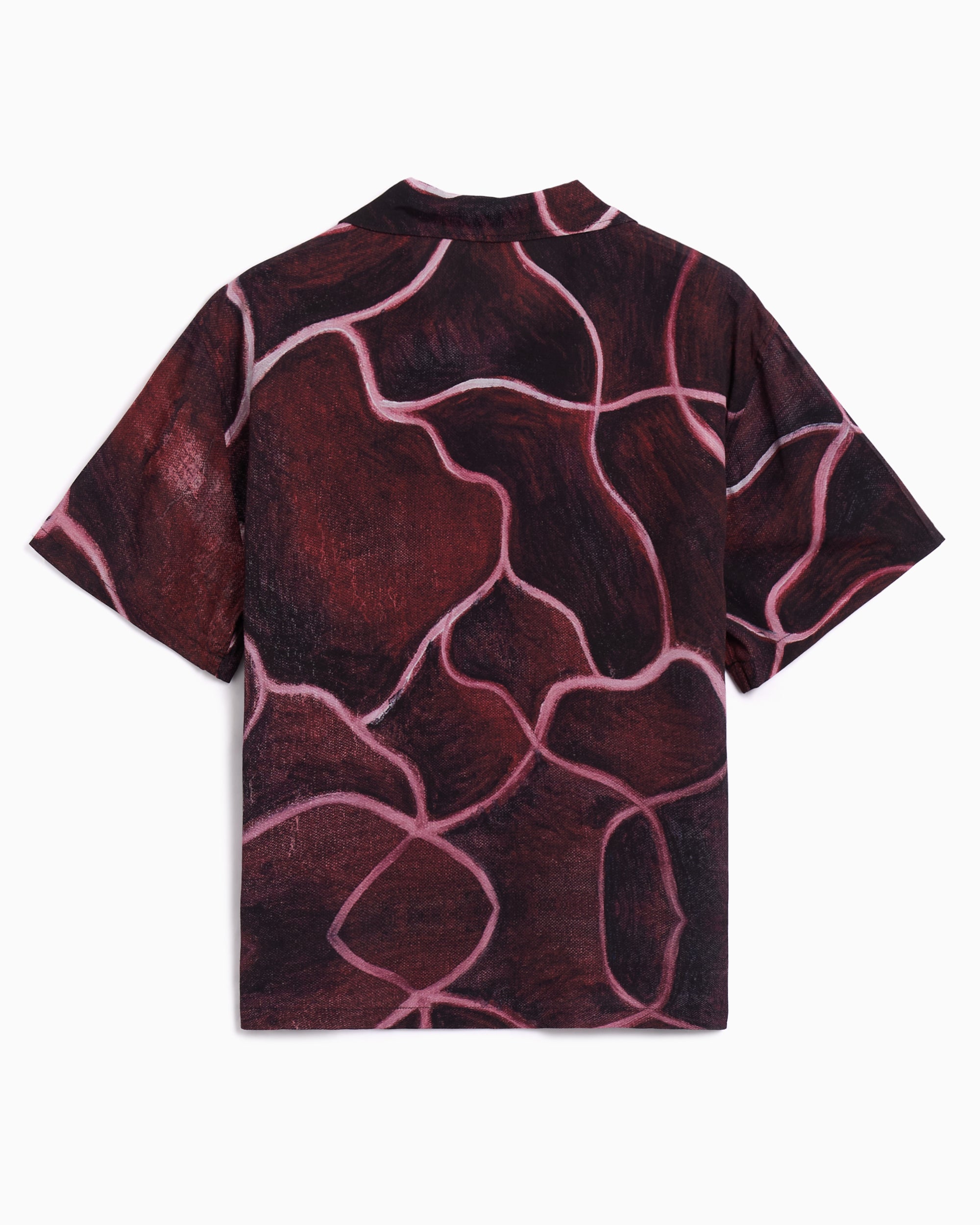 Shirts Brain Dead Spiral Orb Short-Sleeved Men's Shirt - S25T050042-BURG