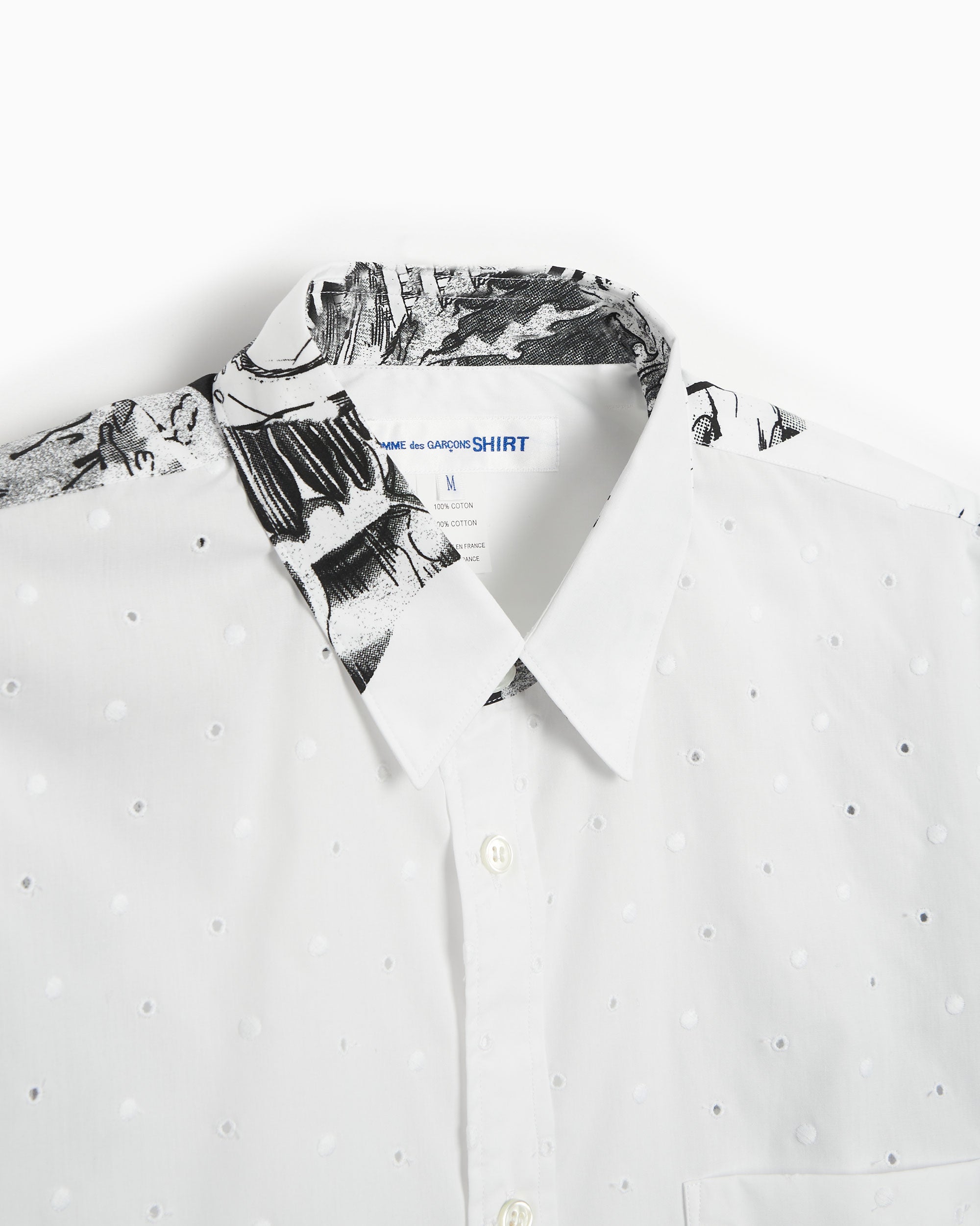 Shirts Comme Des Garçons Shirt x Christian Marclay Men's Woven Shirt Men's Shirt - FI-B053-S22-1