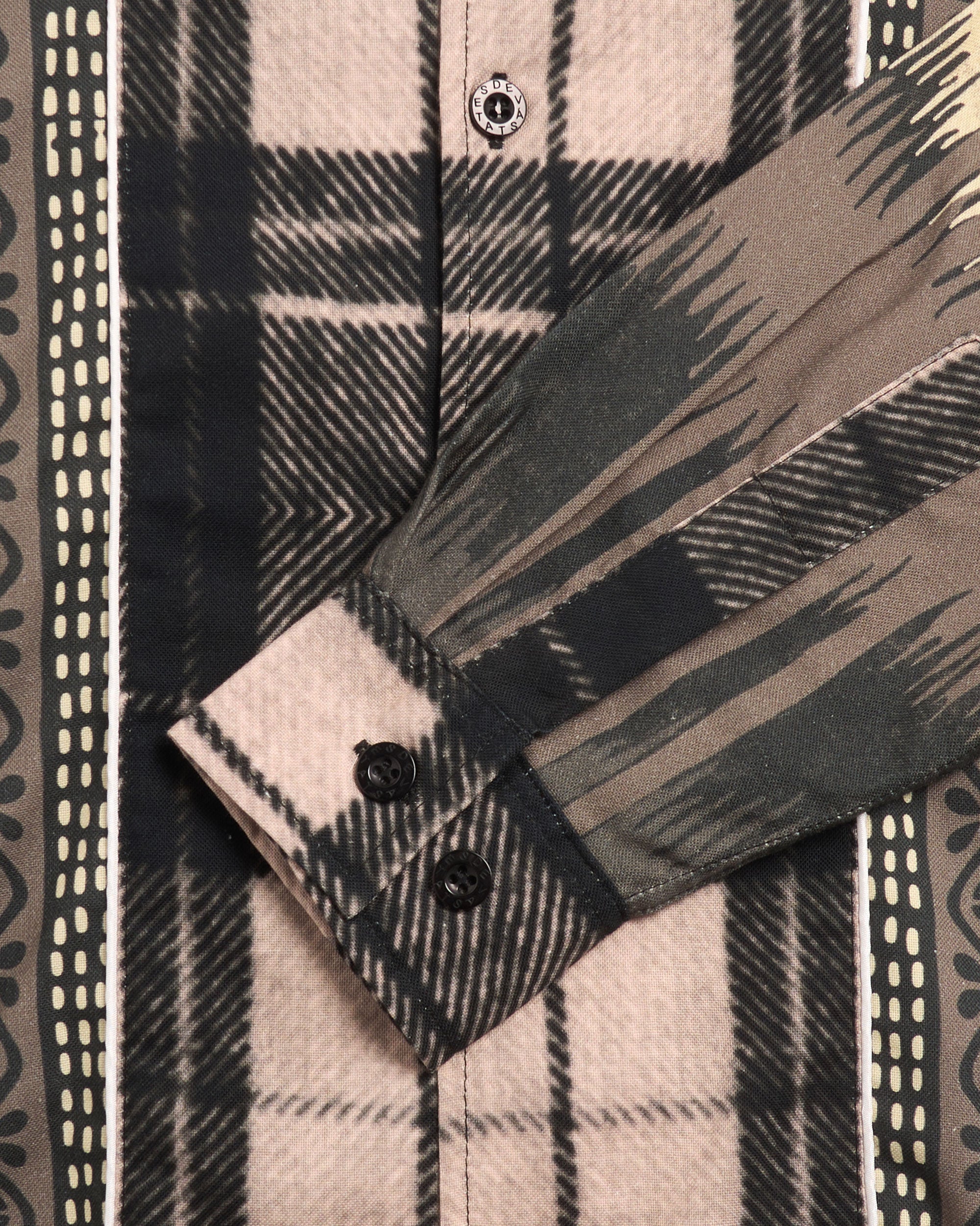 Shirts DEVÁ STATES Ikat Men's Long Sleeve Linen Shirt Men's Shirt - DSB4B203F24