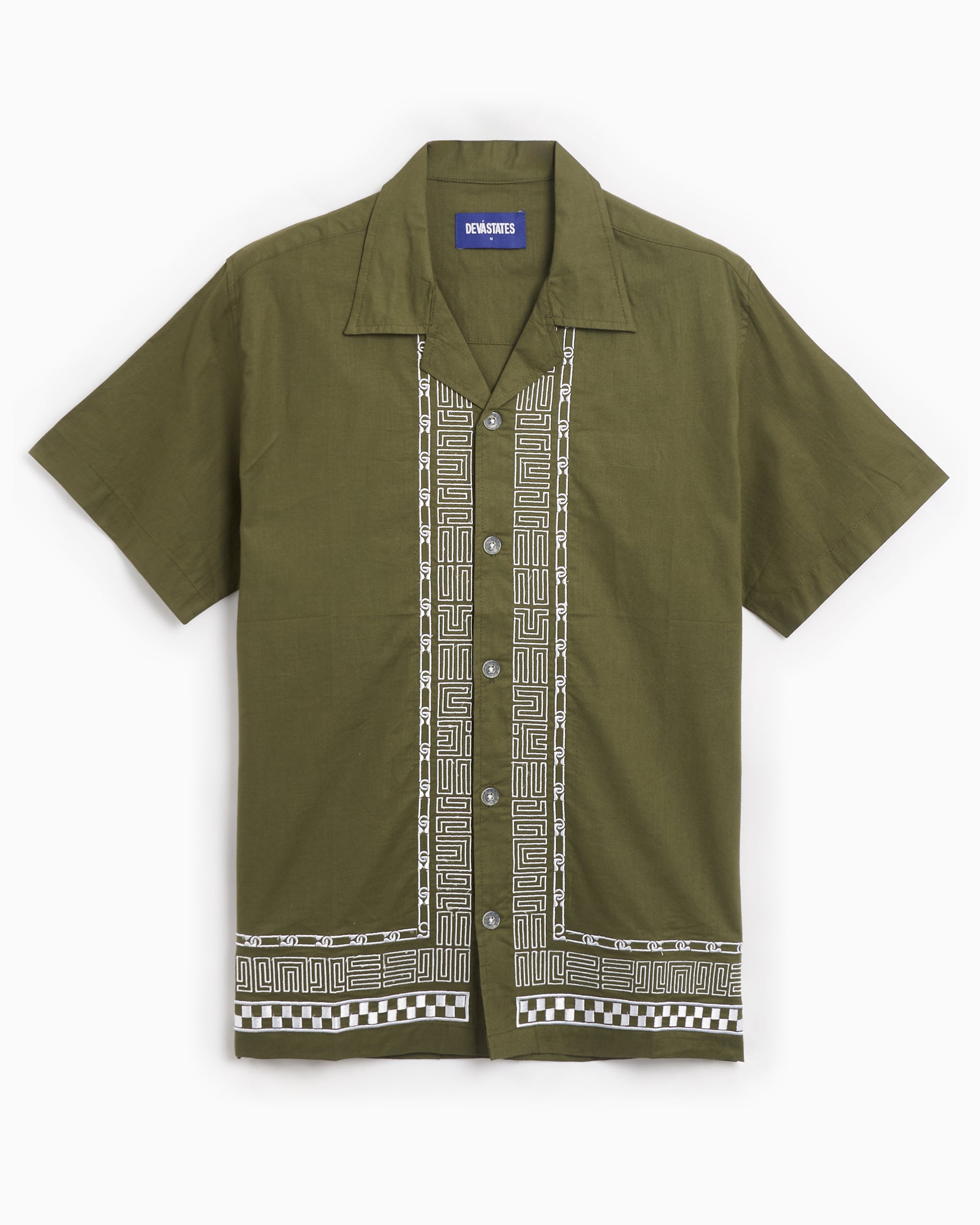 Shirts DEVÁ STATES Relic Embroidered Men's Short Sleeve Shirt Men's Shirt - DSB1OGR201S24