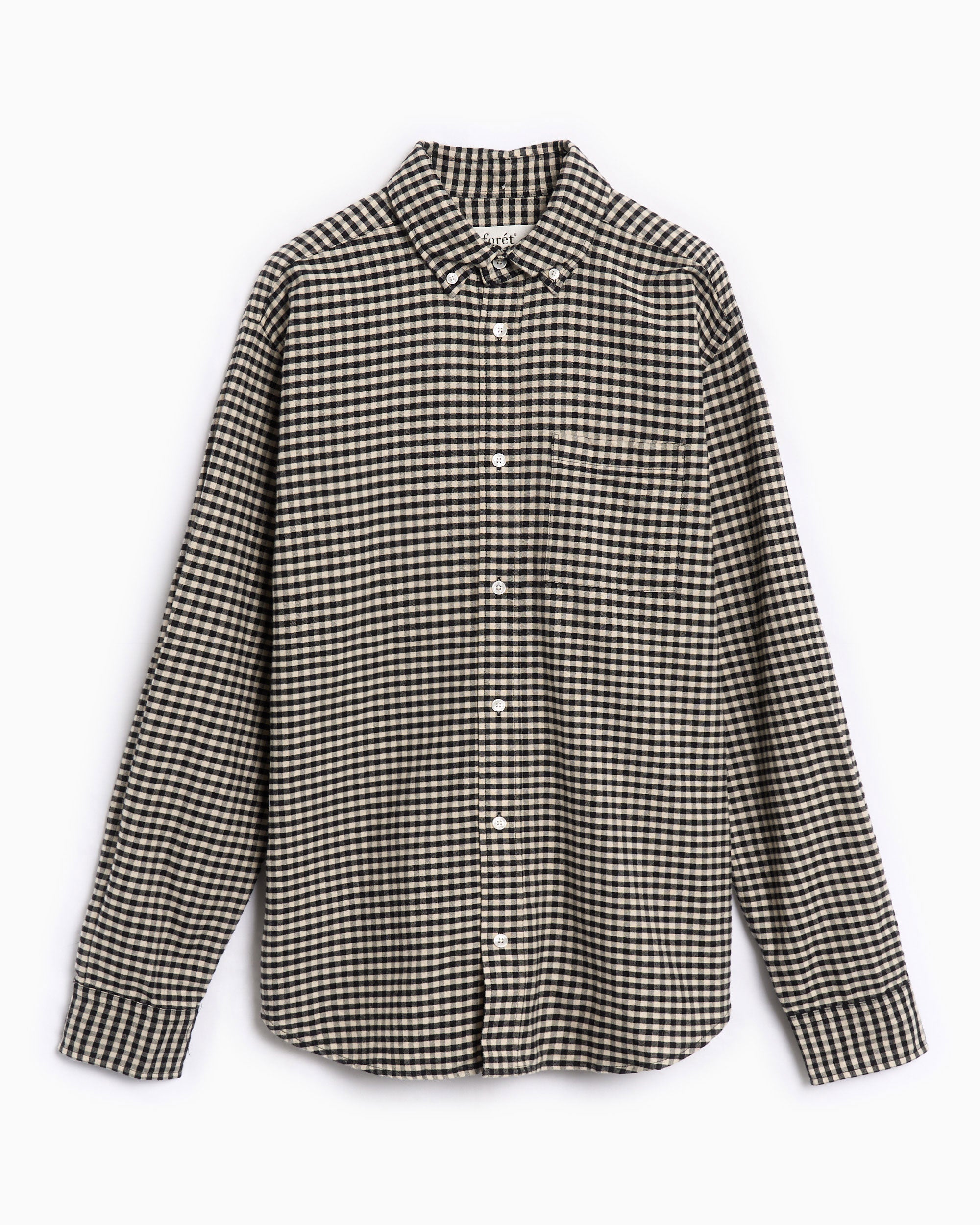 Shirts forét Creek Brushed Check Plaid Men's Shirt - F7020-BLACKSAND