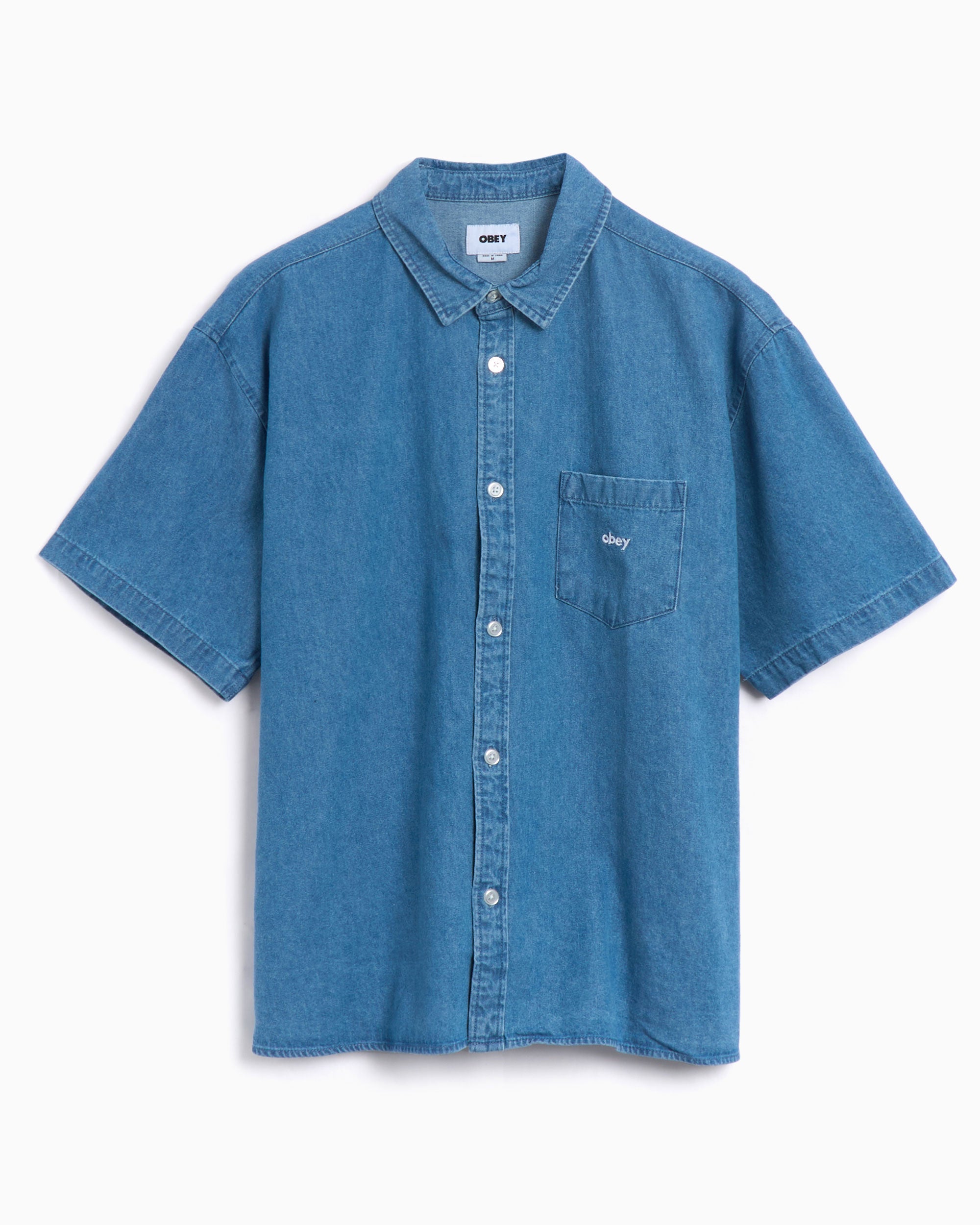 Shirts OBEY Clothing Bigwig Men's Denim Shirt Men's Shirt - 181210425-LIN