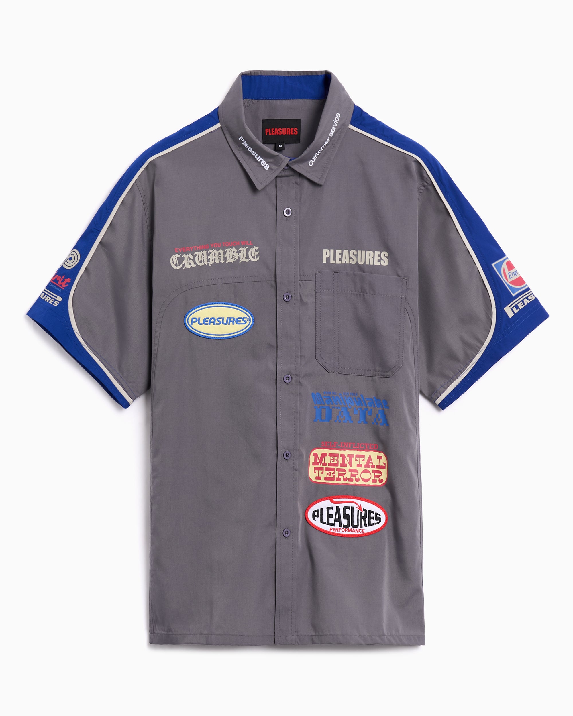 Shirts Pleasures Terror Short-Sleeved Men's Shirt - P25SU005-GREY