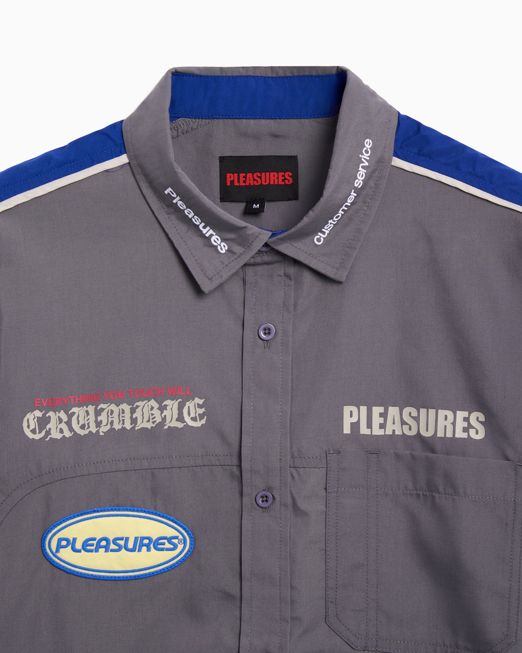 Shirts Pleasures Terror Short-Sleeved Men's Shirt - P25SU005-GREY