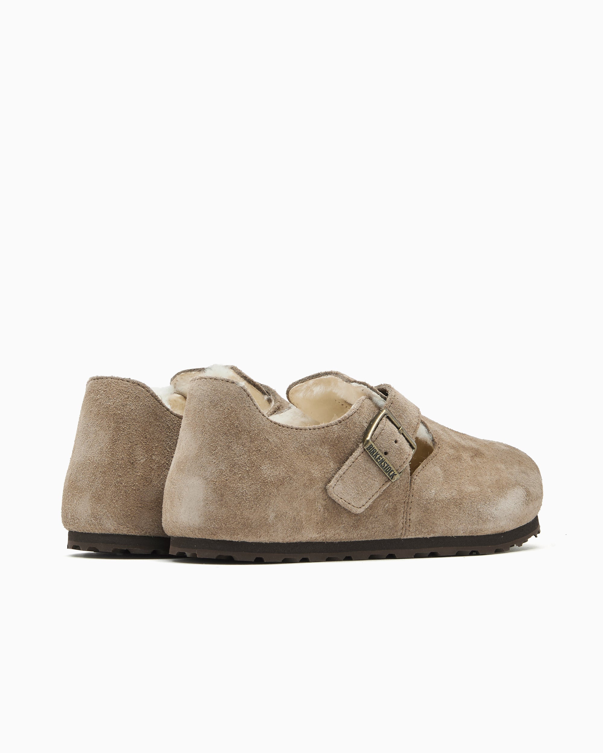 Shoes Zapatos BIRKENSTOCK Women's London Shearling Suede Leather Regular Unisex Women's Shoes - 1028470
