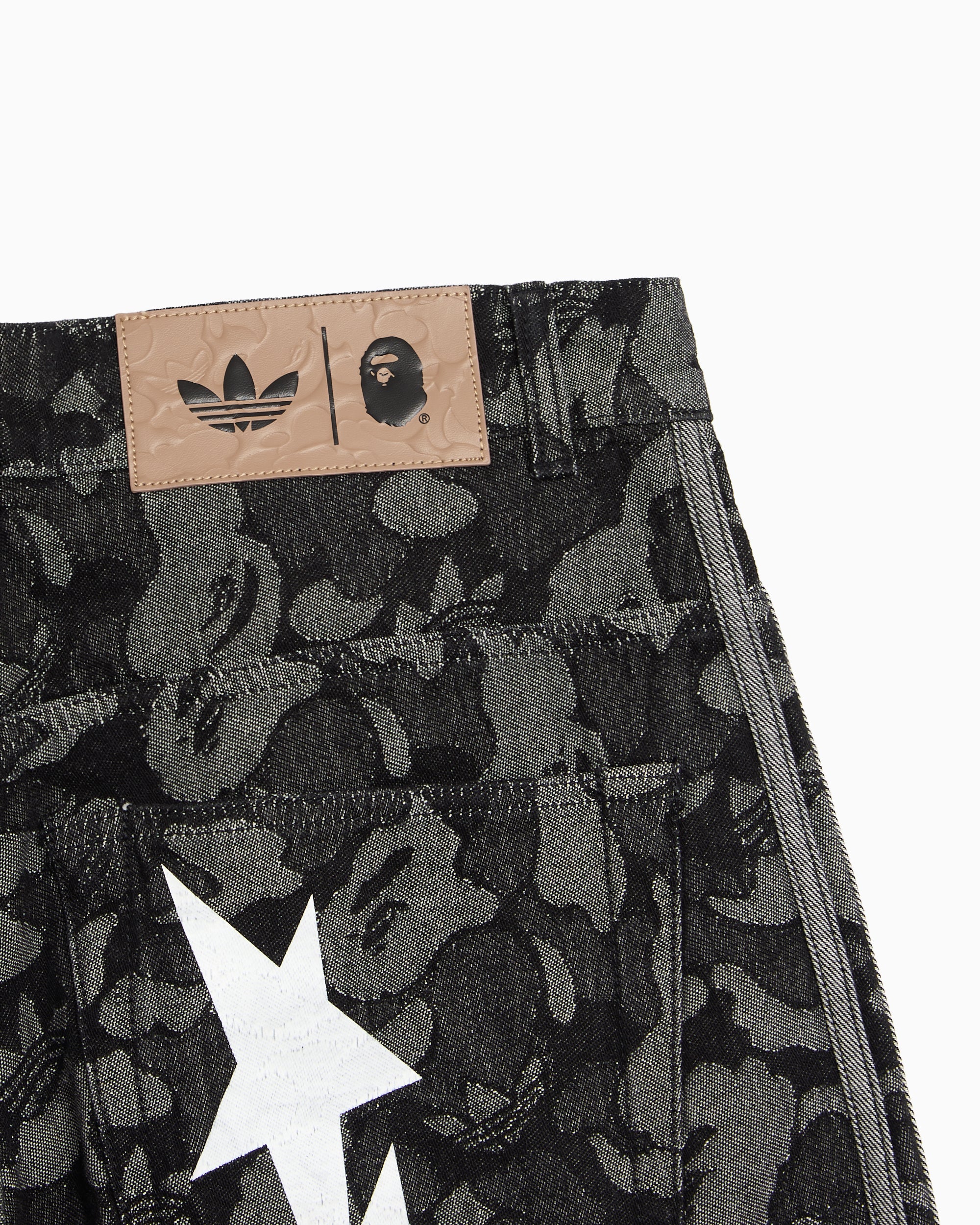 Shorts adidas Originals x BAPE Shark Denim Jorts Relaxed Men's Shorts - KF4917