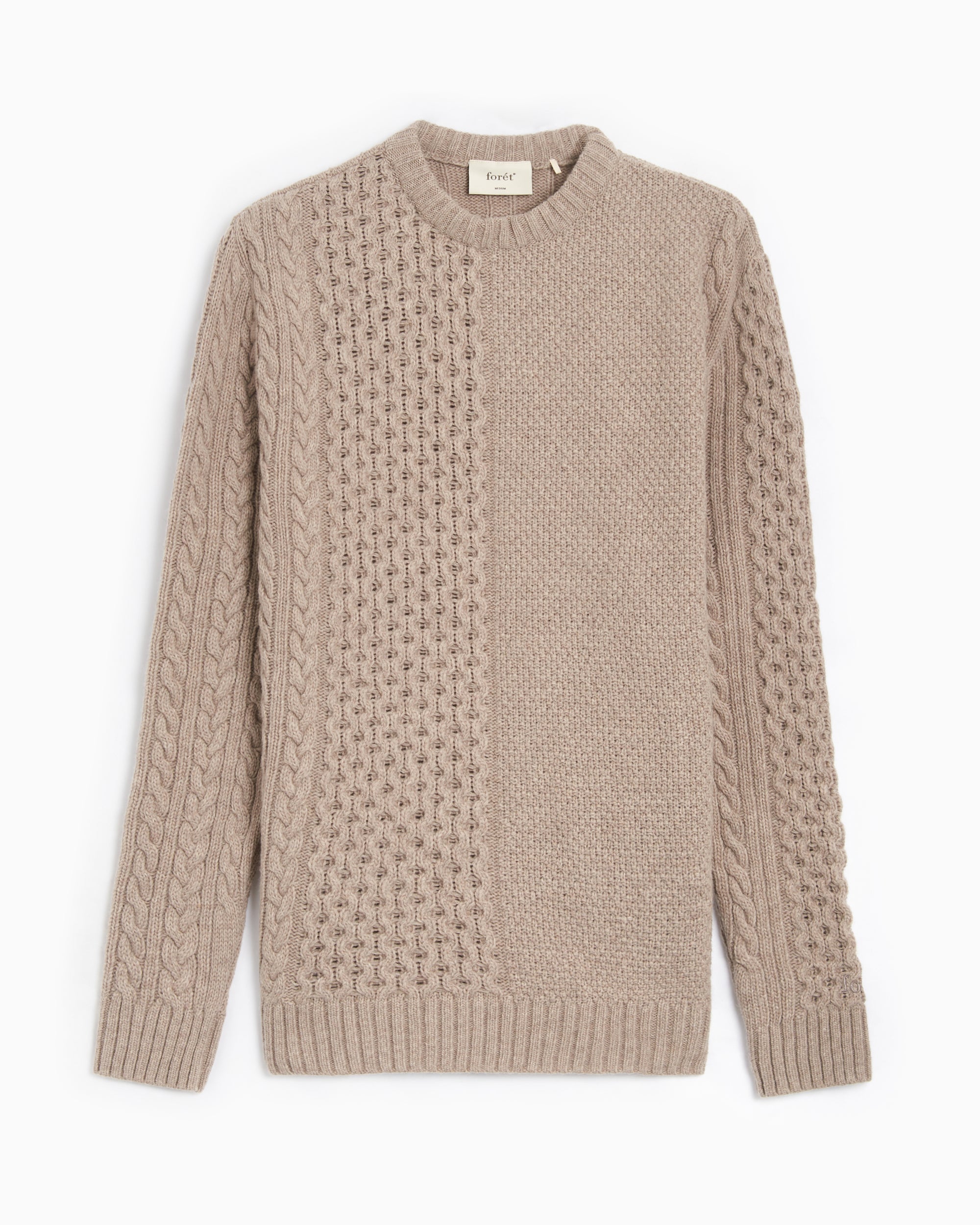 Sweaters Forét Hybrid Men's Cable Knit Sweater Men's Sweater - F4099-KHAKI