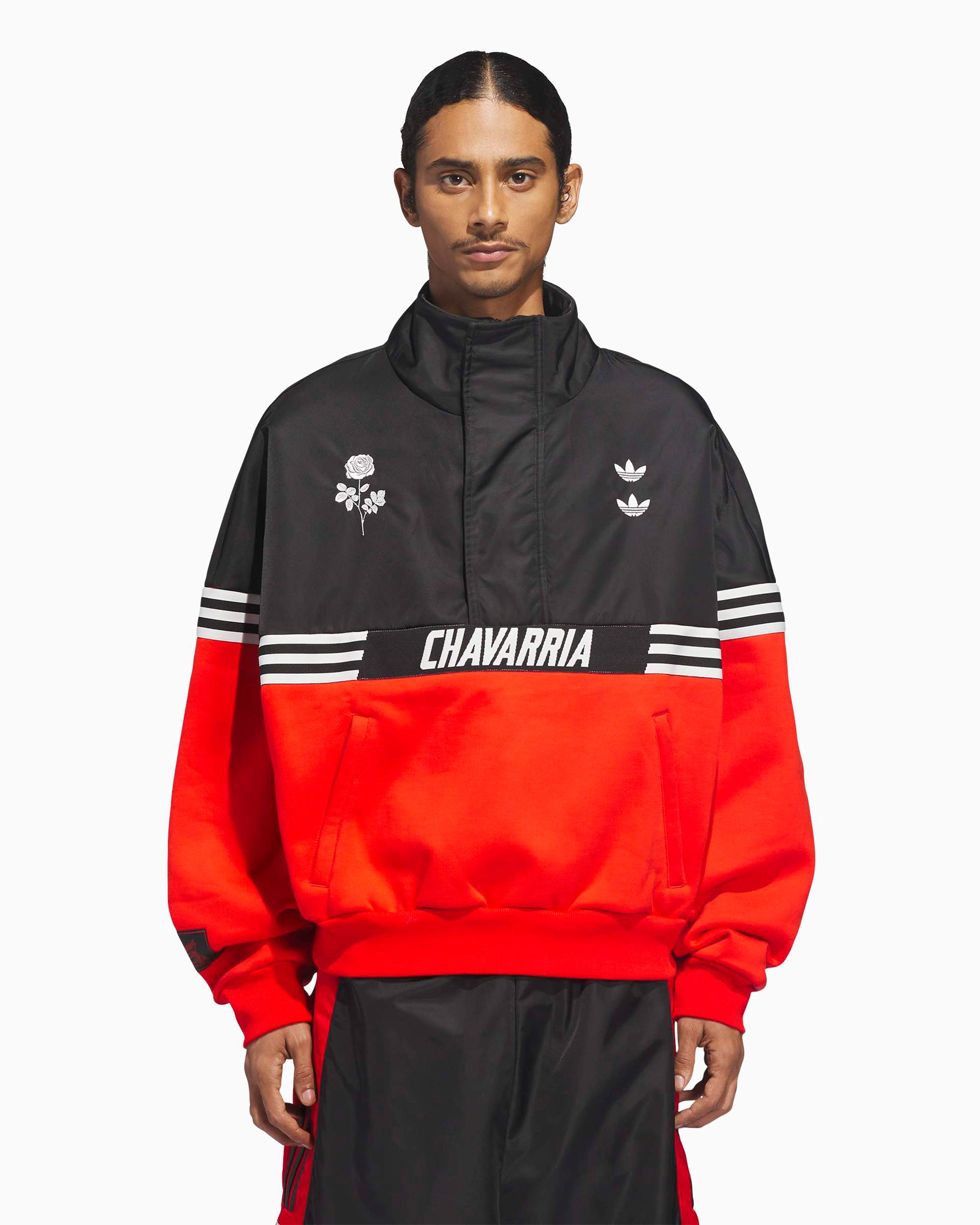 Sweatshirts adidas Originals x Willy Chavarria Gomez Logo Relaxed Men's Half Zip Sweatshirt - KD9360