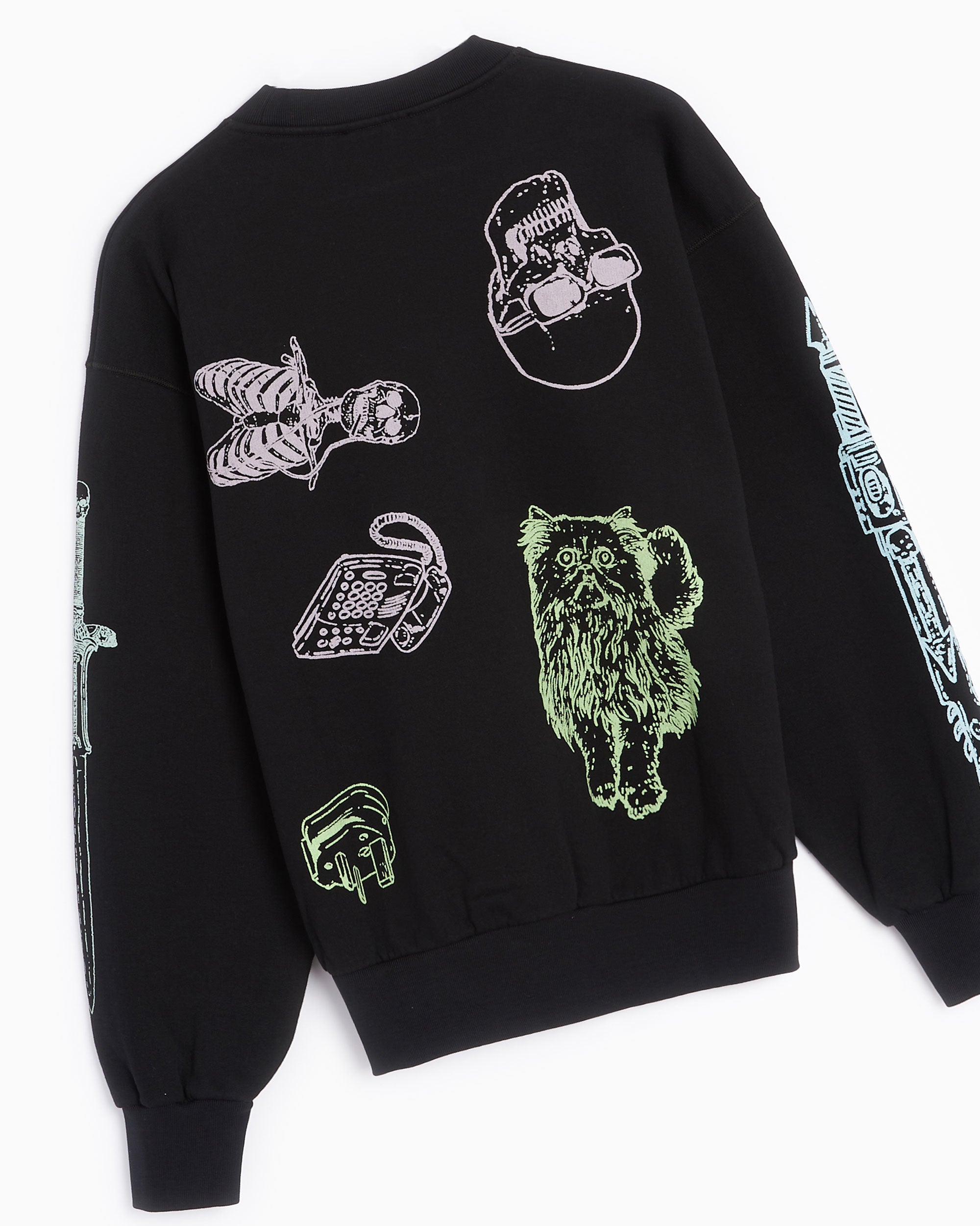 Sweatshirts Aries Cybin Unisex Sweatshirt Unisex Sweatshirt - FTAR20004-BLK