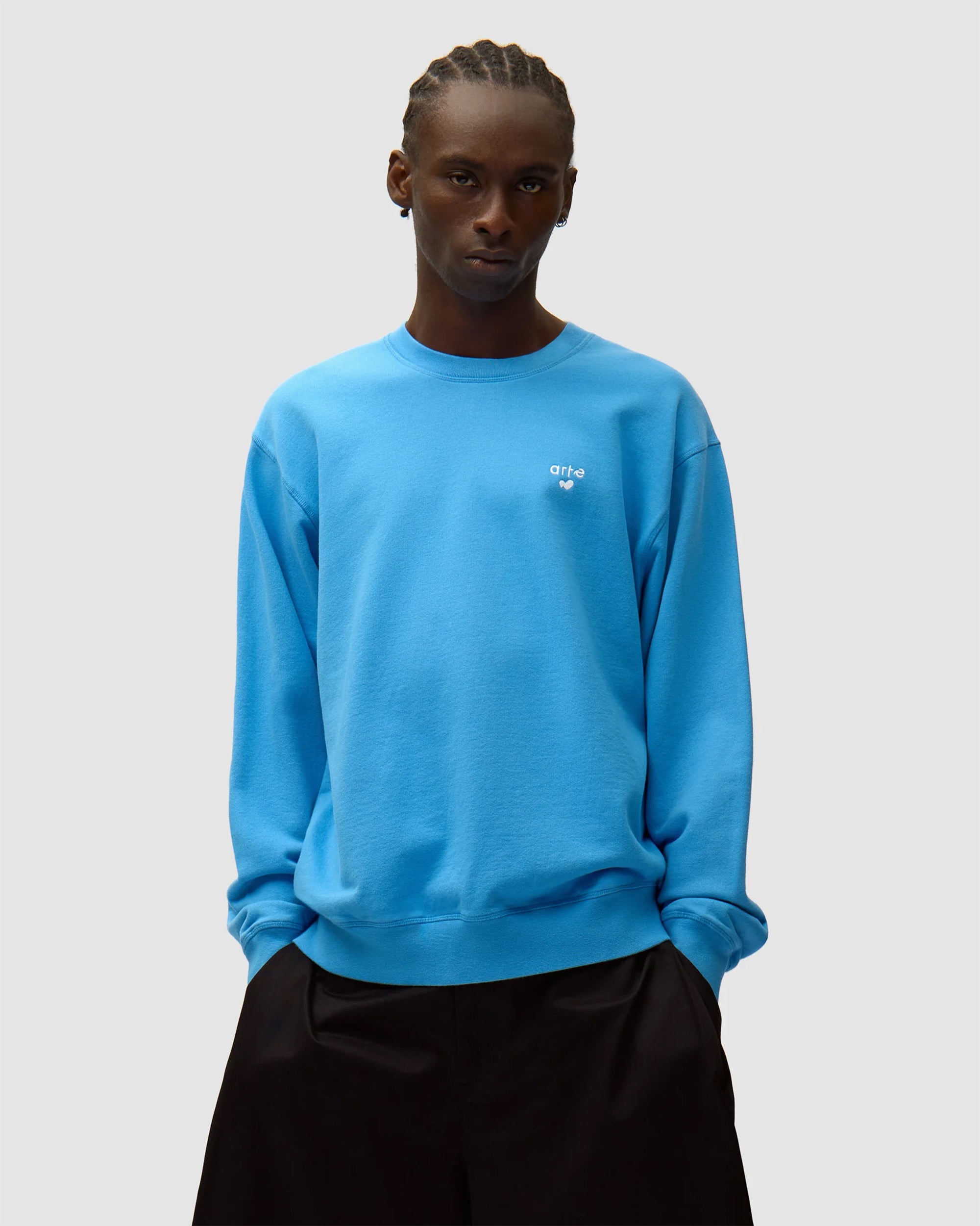 Sweatshirts Arte Antwerp Heart Logo Relaxed Men's Sweatshirt - SS26-164C-Blue