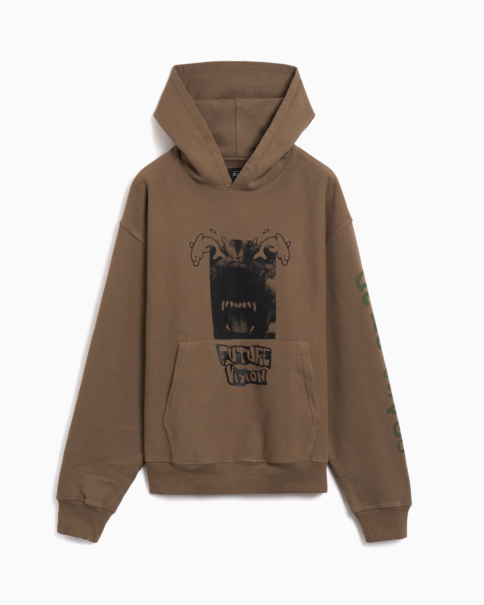 Sweatshirts Brain Dead Future Vision Graphic Men's Hoodie - BDF25T090046-COFFEE