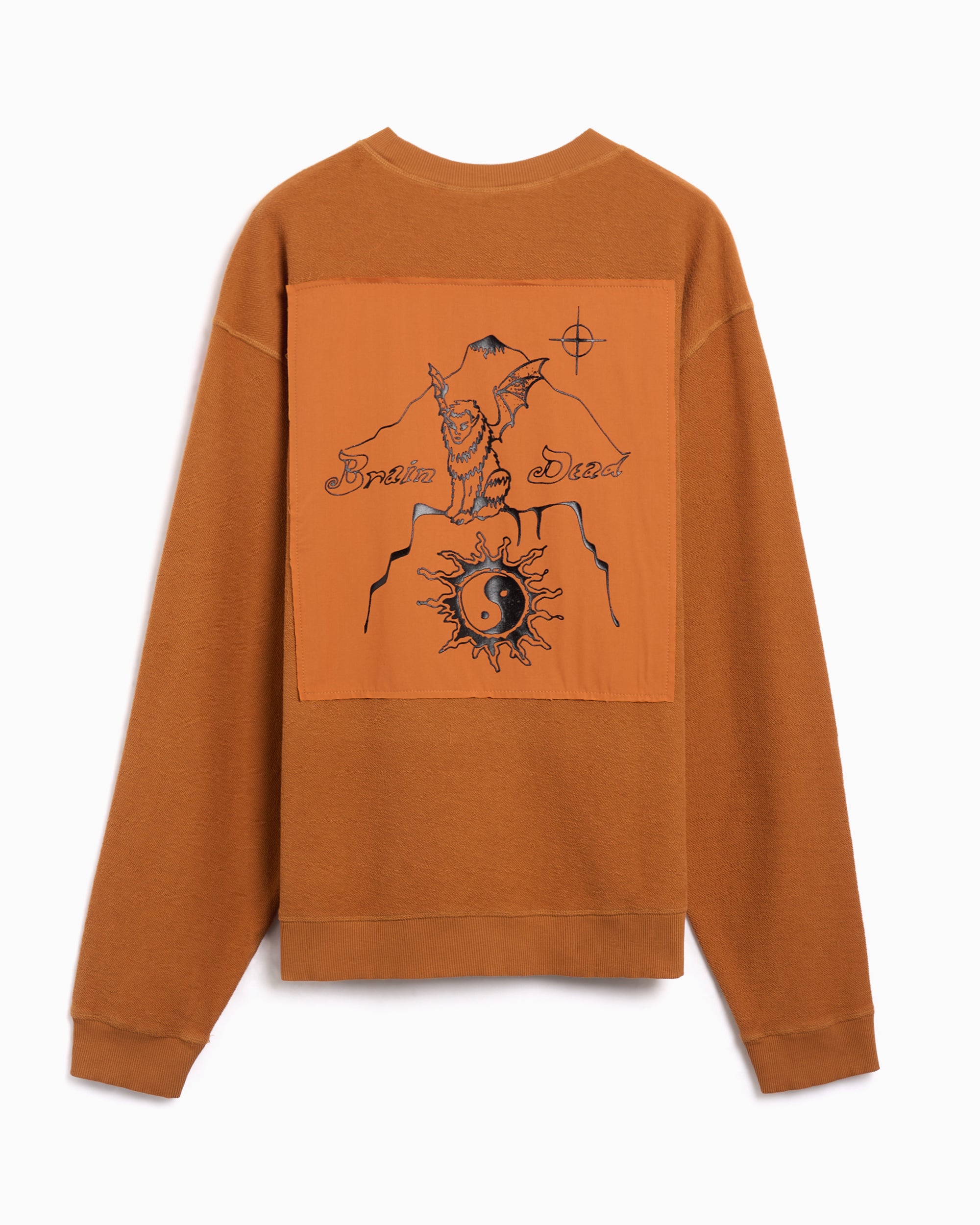 Sweatshirts Brain Dead Gargoyle Graphic Men's Sweatshirt - BDF25T100045-LTBROWN